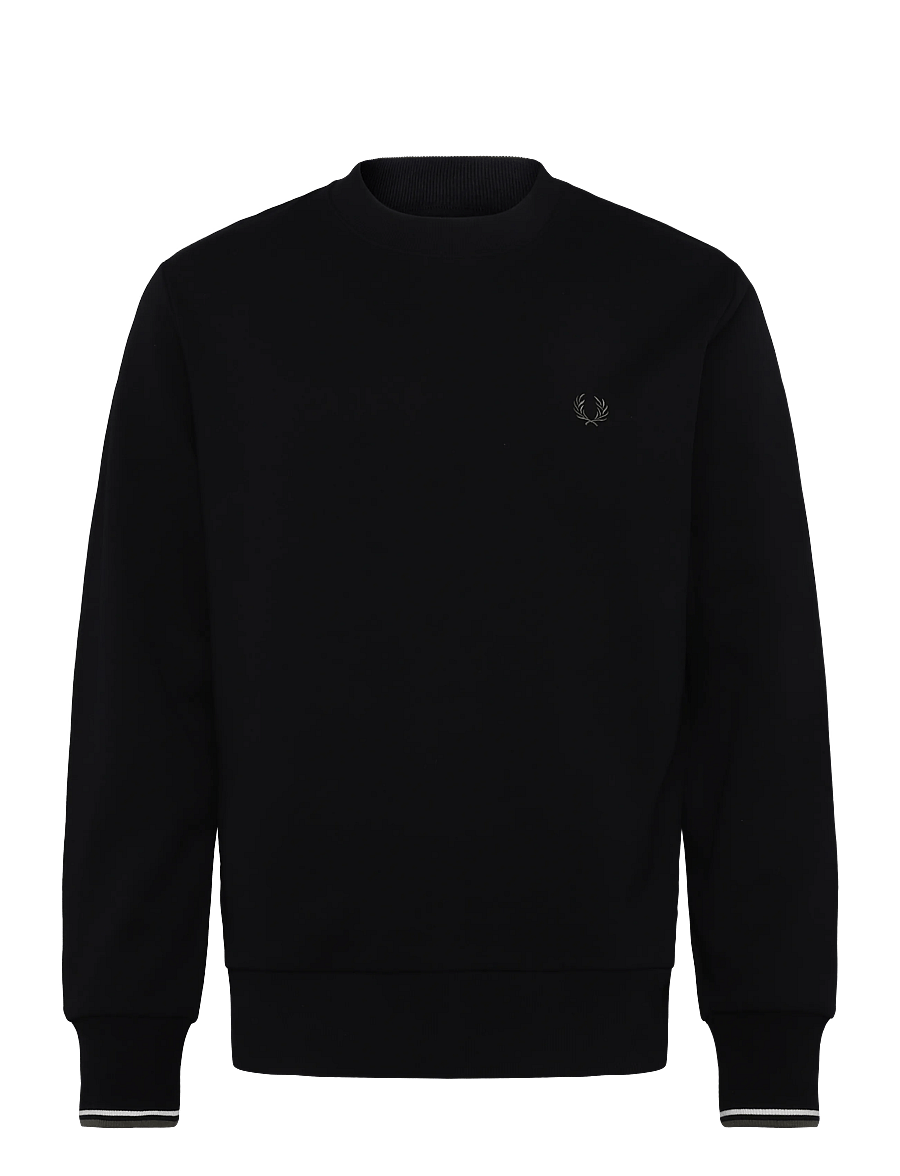 Fred Perry - CREW NECK SWEATSHIRT - dressipluusid - blk/ecr/lrlwgren - 0