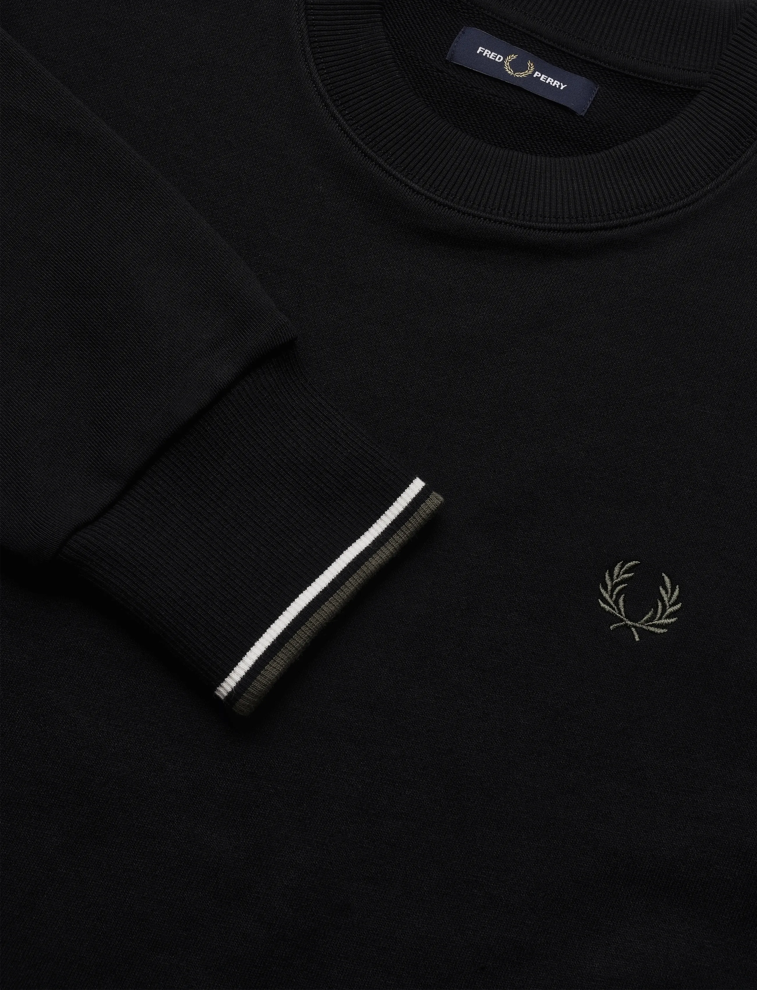 Fred Perry - CREW NECK SWEATSHIRT - shop by occasion - blk/ecr/lrlwgren - 2