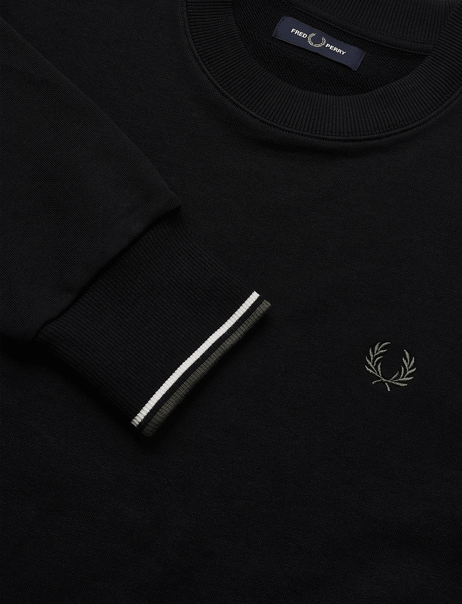 Fred Perry - CREW NECK SWEATSHIRT - dressipluusid - blk/ecr/lrlwgren - 2