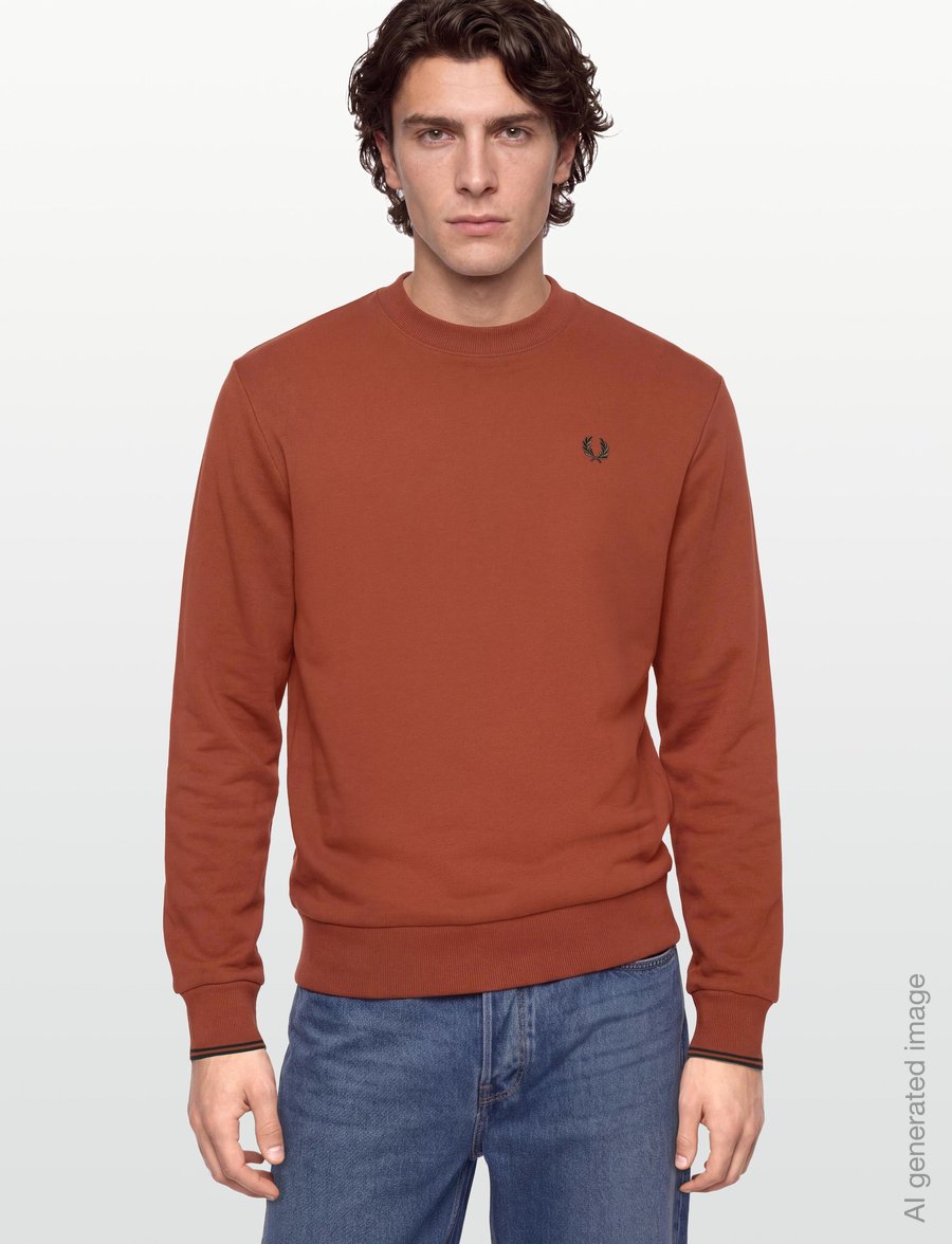 Fred Perry - CREW NECK SWEATSHIRT - dressipluusid - brndy/ngtg/ngtg - 3
