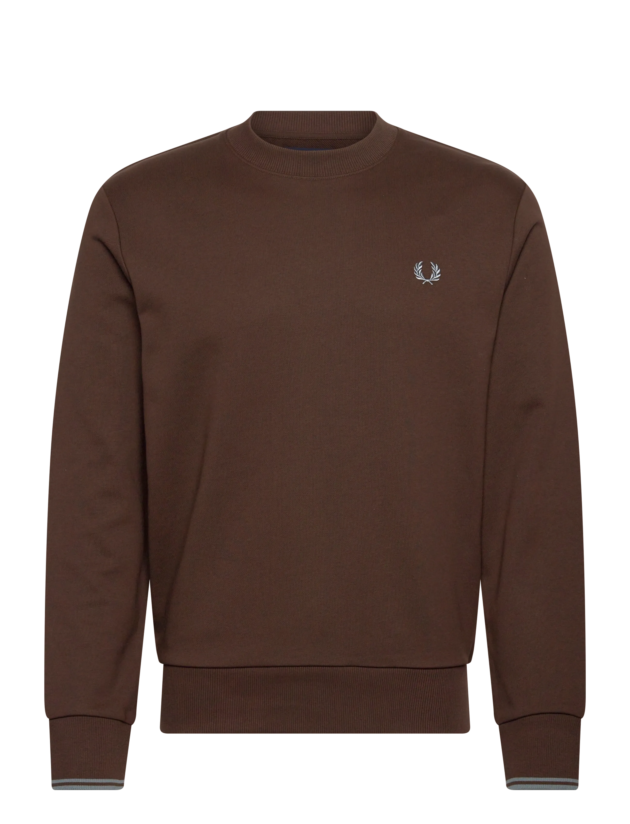 Fred Perry Crew Neck Sweatshirt, XS, Brown, Sweatshirts & Hættetrøjer > Sweatshirts, Herre