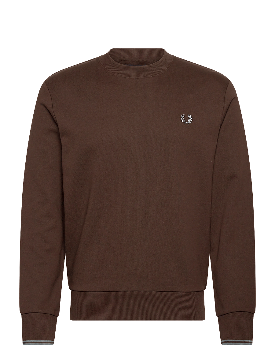 Fred Perry - CREW NECK SWEATSHIRT - sweatshirts - brnttbcc/stkprtb - 0