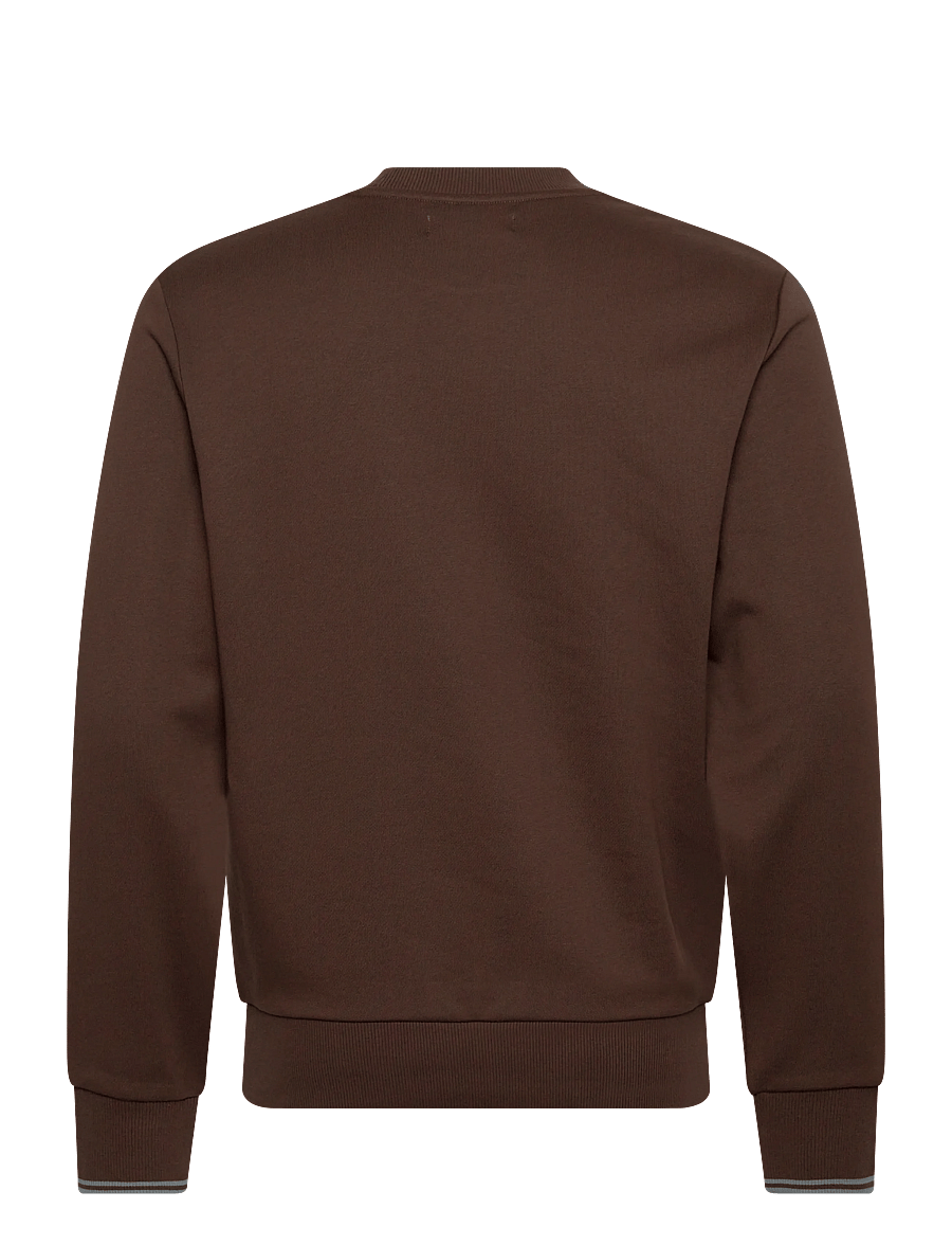Fred Perry - CREW NECK SWEATSHIRT - sweatshirts - brnttbcc/stkprtb - 1