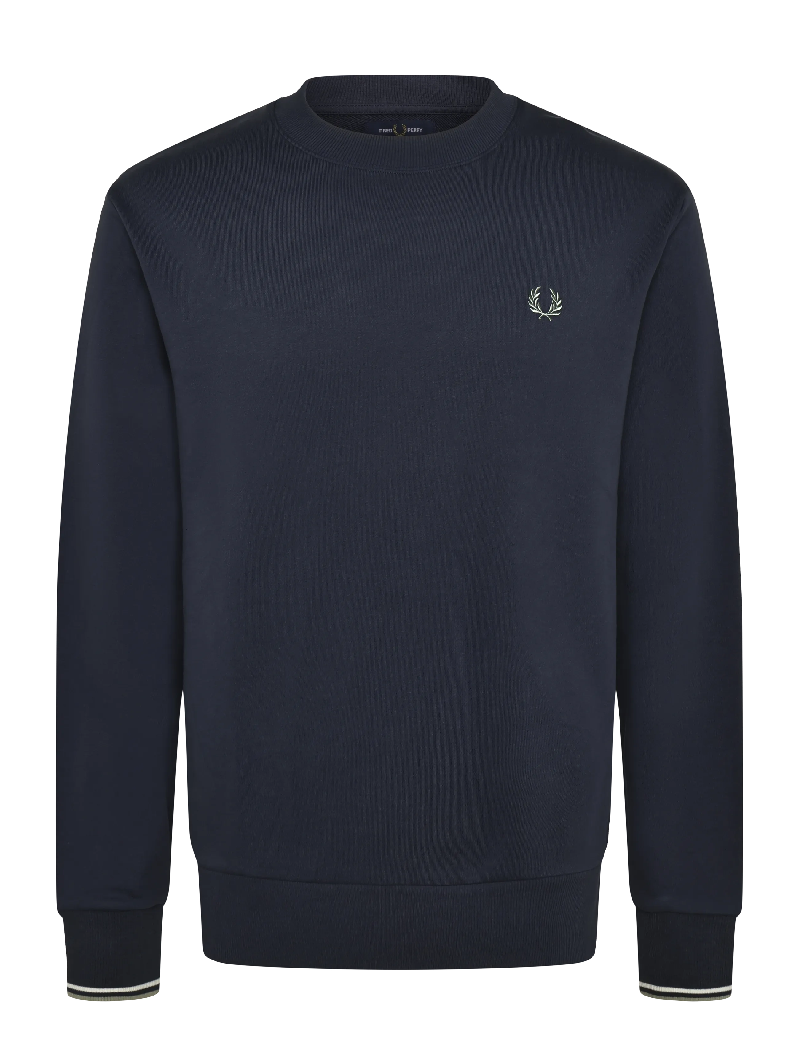 Fred Perry CREW NECK SWEATSHIRT - Sweatshirts - DKAF/ECRU/SEAGRS / navy