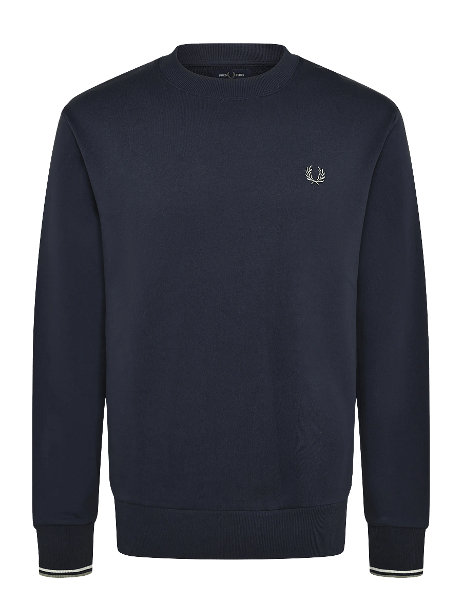 Fred Perry - CREW NECK SWEATSHIRT - shop by occasion - dkaf/ecru/seagrs - 0