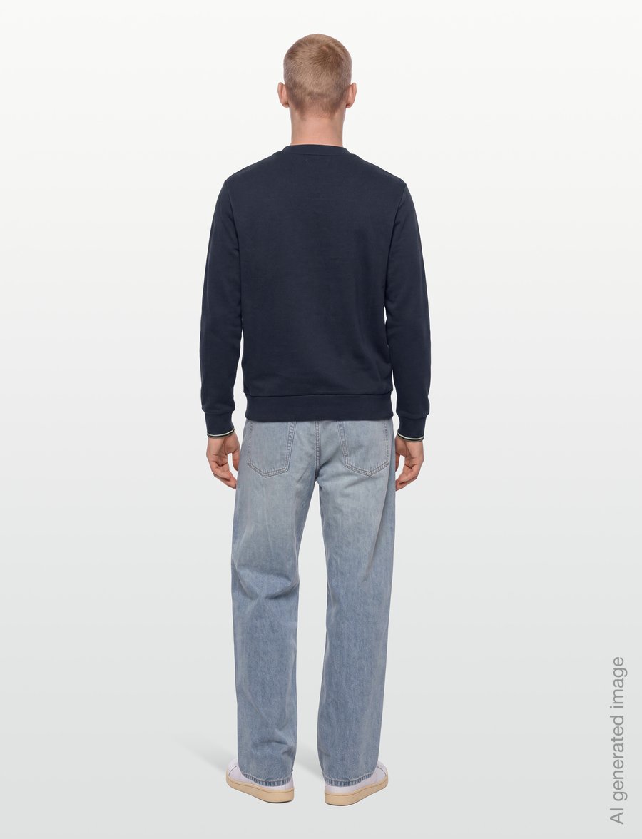 Fred Perry - CREW NECK SWEATSHIRT - sweatshirts - dkaf/ecru/seagrs - 4