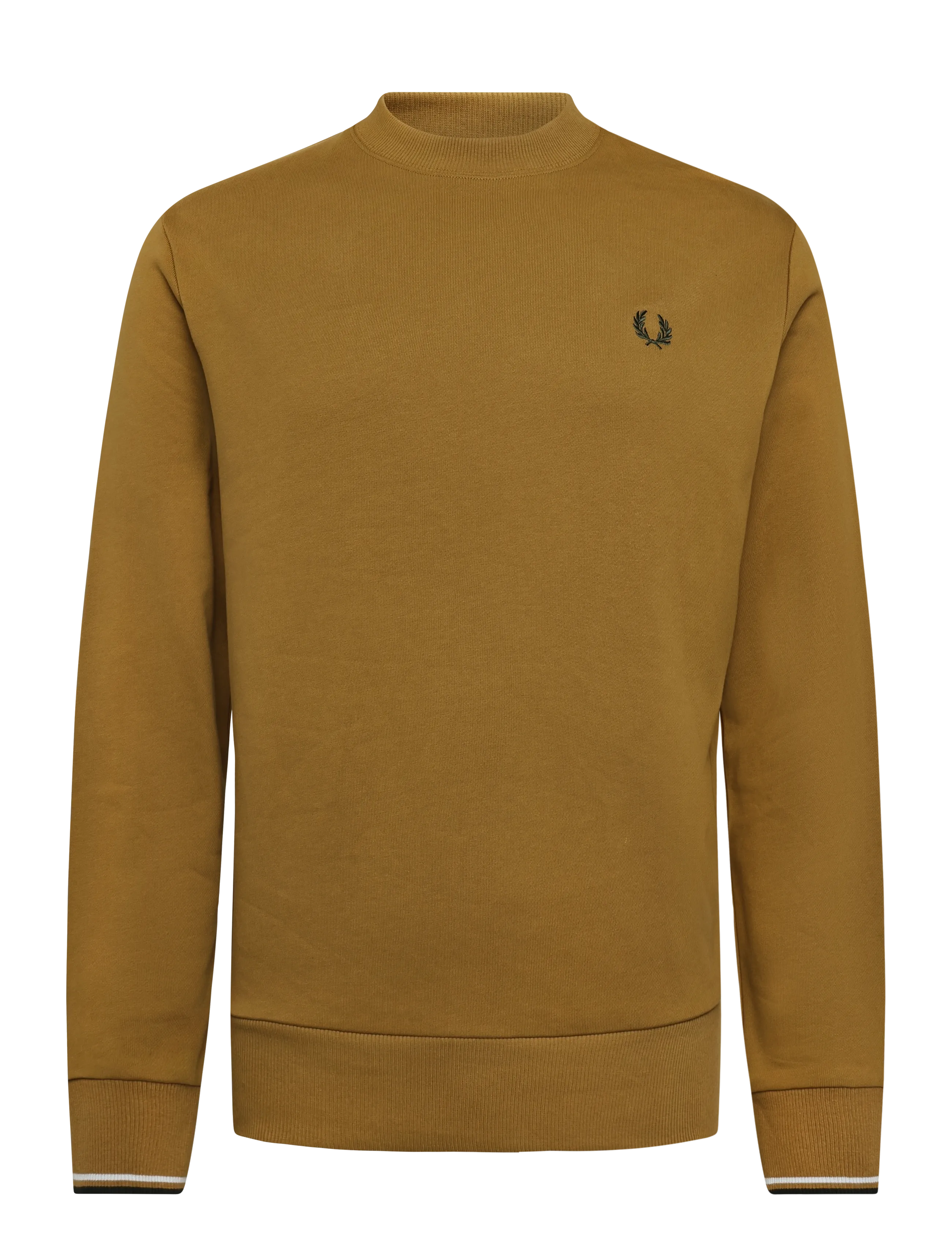 Fred Perry CREW NECK SWEATSHIRT - Sweatshirts - DKCA/DSKBL/NGTGR / brown