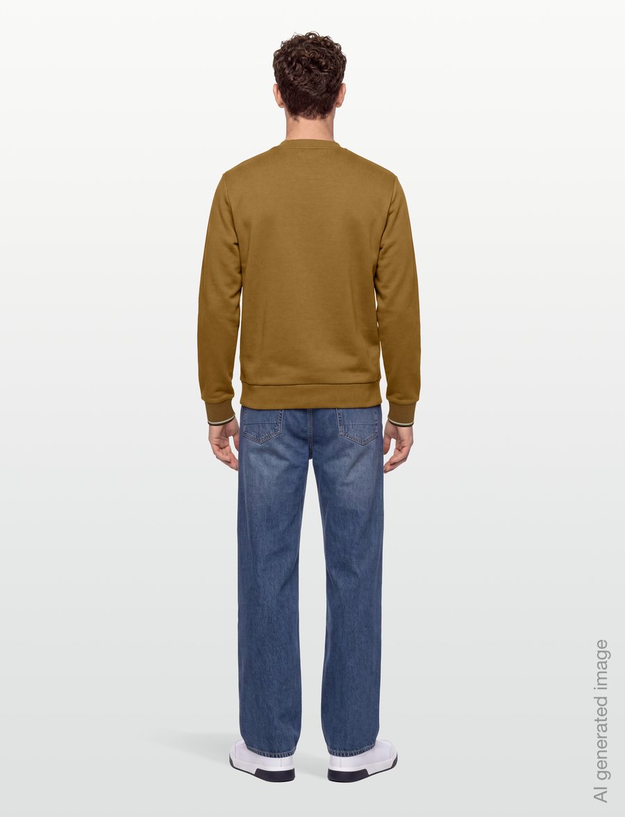 Fred Perry - CREW NECK SWEATSHIRT - sweatshirts - dkca/dskbl/ngtgr - 4