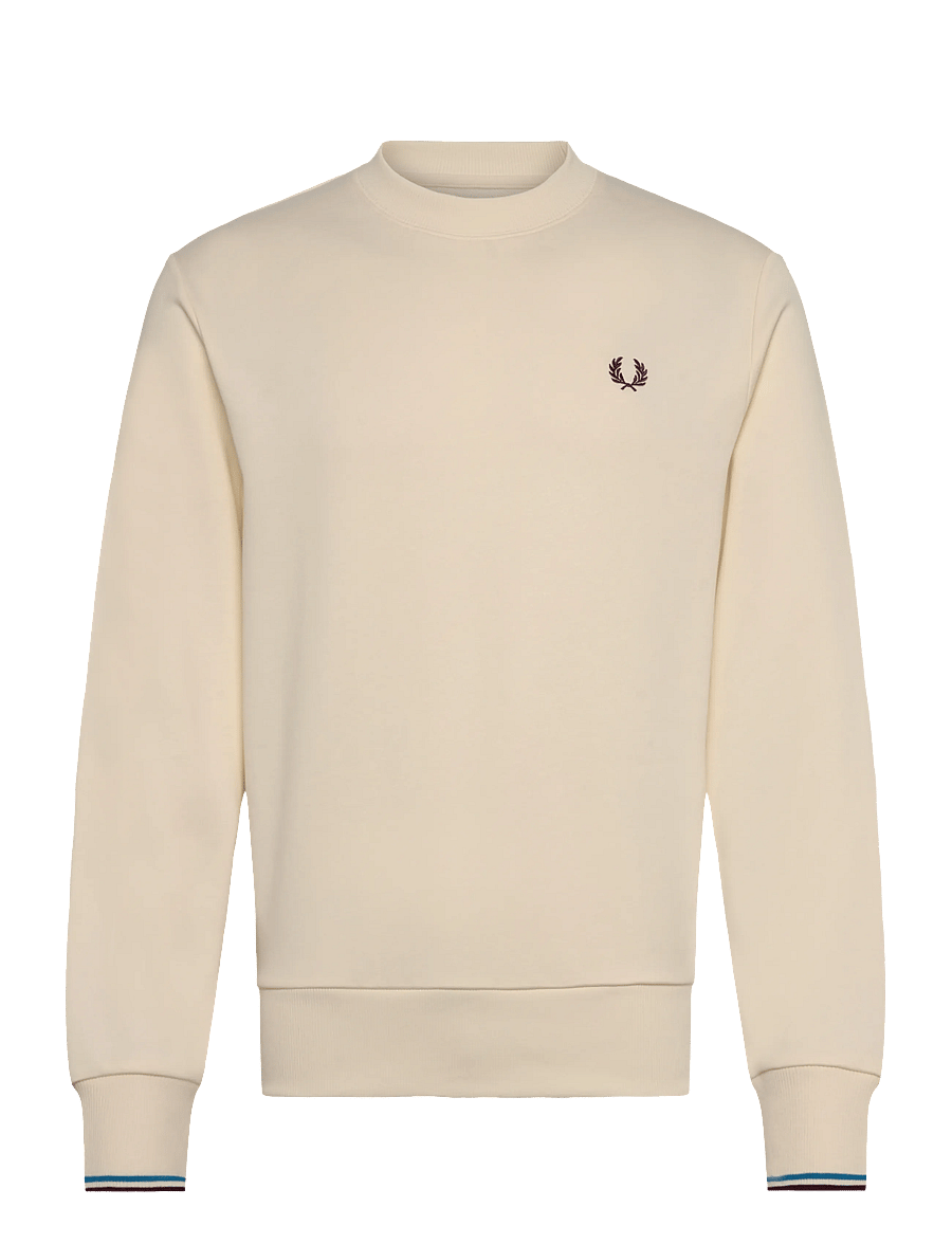Fred Perry - CREW NECK SWEATSHIRT - shoppa efter tillfälle - ecr/crtblu/oxblo - 0