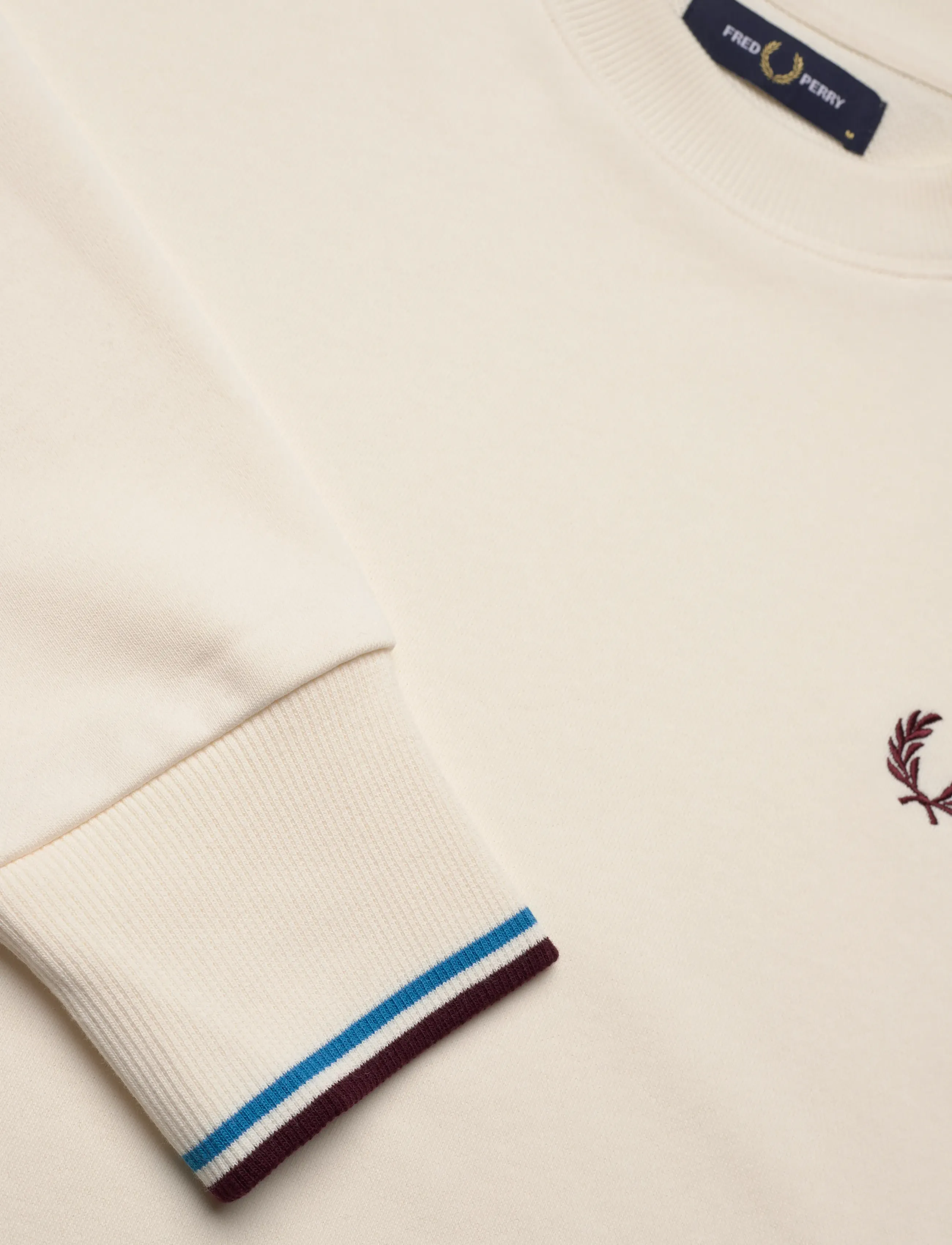 Fred Perry - CREW NECK SWEATSHIRT - dressipluusid - ecr/crtblu/oxblo - 2