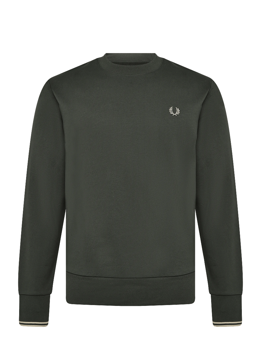 Fred Perry - CREW NECK SWEATSHIRT - shop by occasion - fieldgreen/oatme - 0