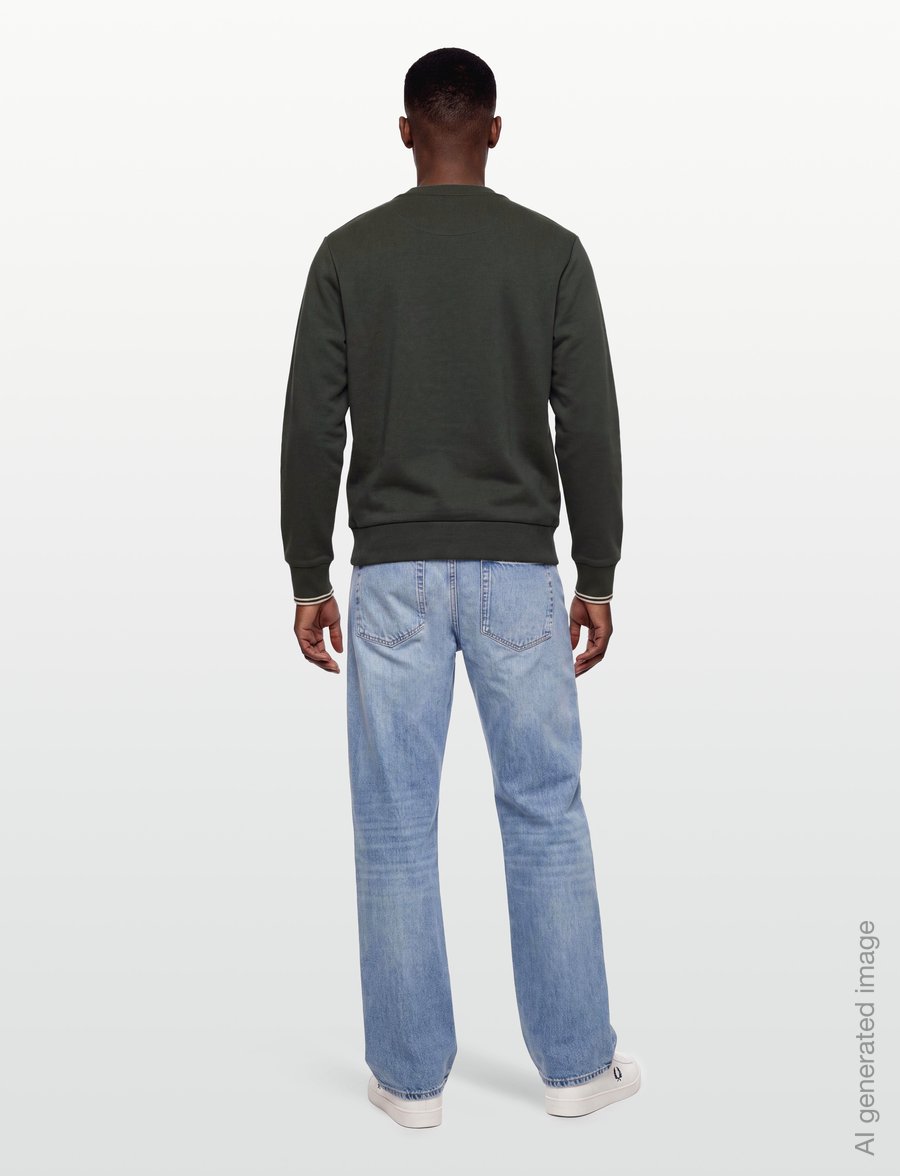 Fred Perry - CREW NECK SWEATSHIRT - shop efter anledning - fieldgreen/oatme - 4