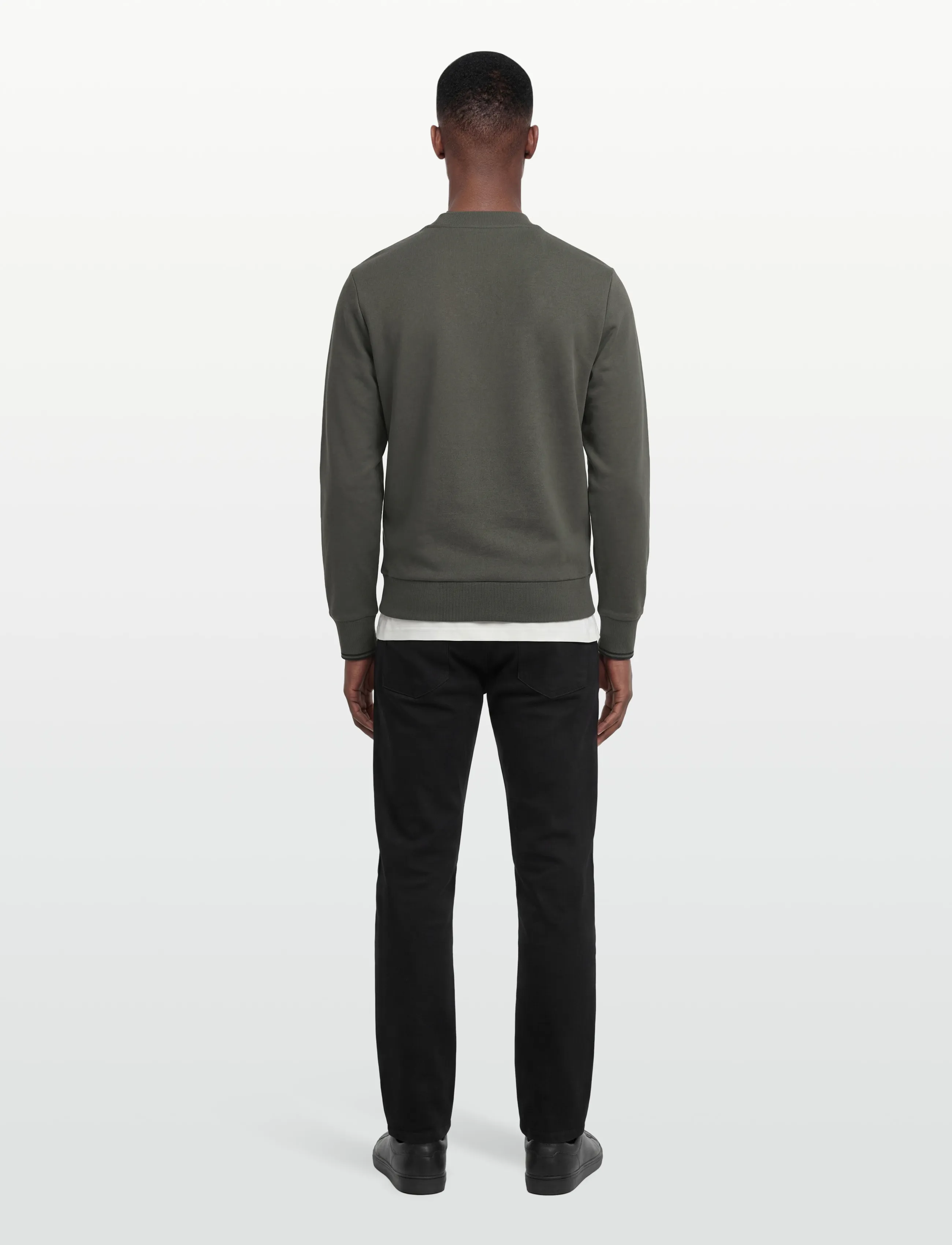 Fred Perry - CREW NECK SWEATSHIRT - sweatshirts - field grn/black - 4