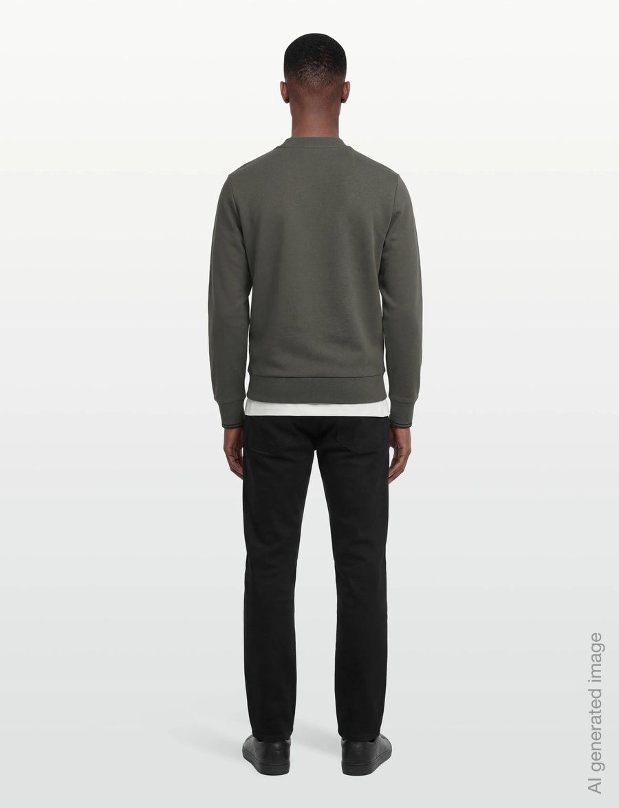 Fred Perry - CREW NECK SWEATSHIRT - sweatshirts - field grn/black - 4