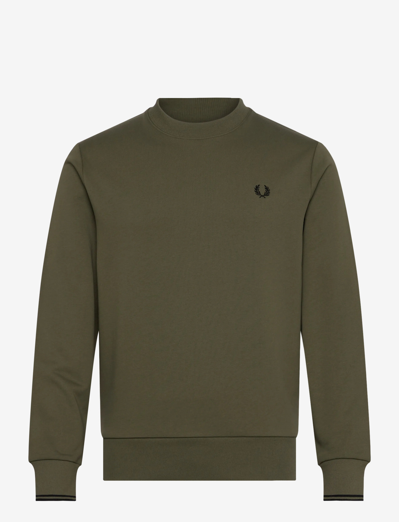 Fred Perry - CREW NECK SWEATSHIRT - sweatshirts - lrlwrthgreen/blk - 0