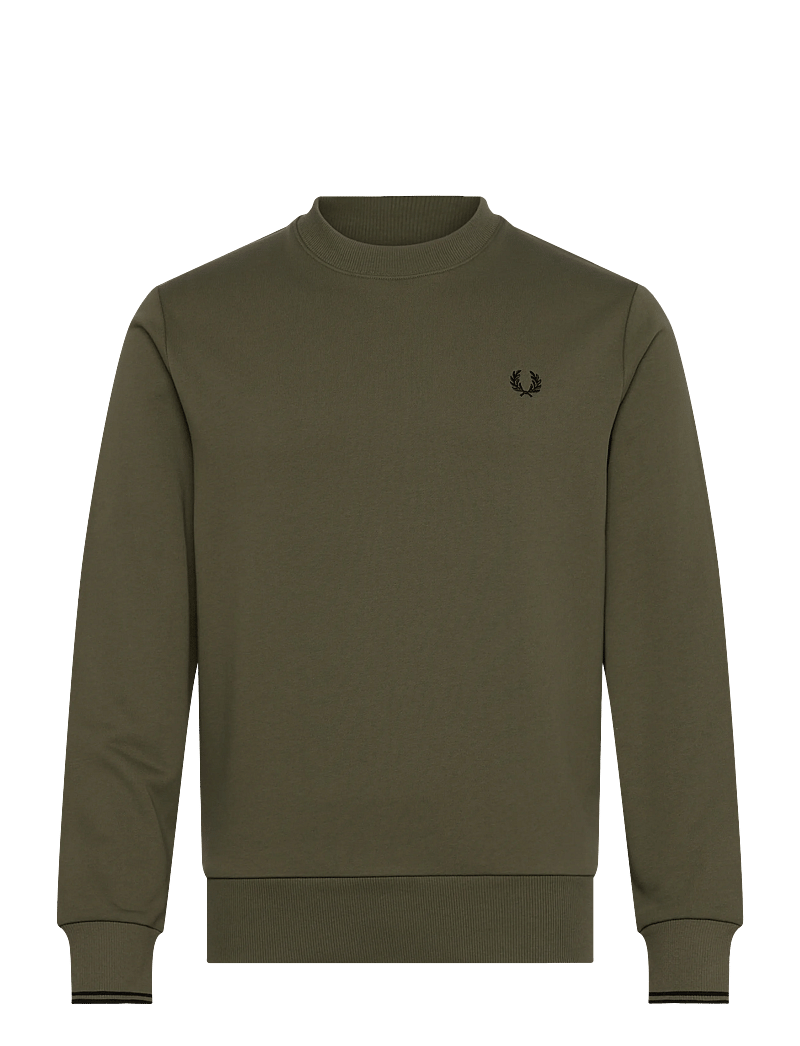Fred Perry - CREW NECK SWEATSHIRT - shoppa efter tillfälle - lrlwrthgreen/blk - 0