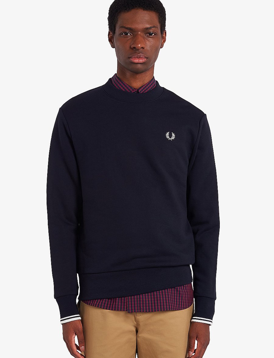 Fred Perry - CREW NECK SWEATSHIRT - sweatshirts - navy - 0