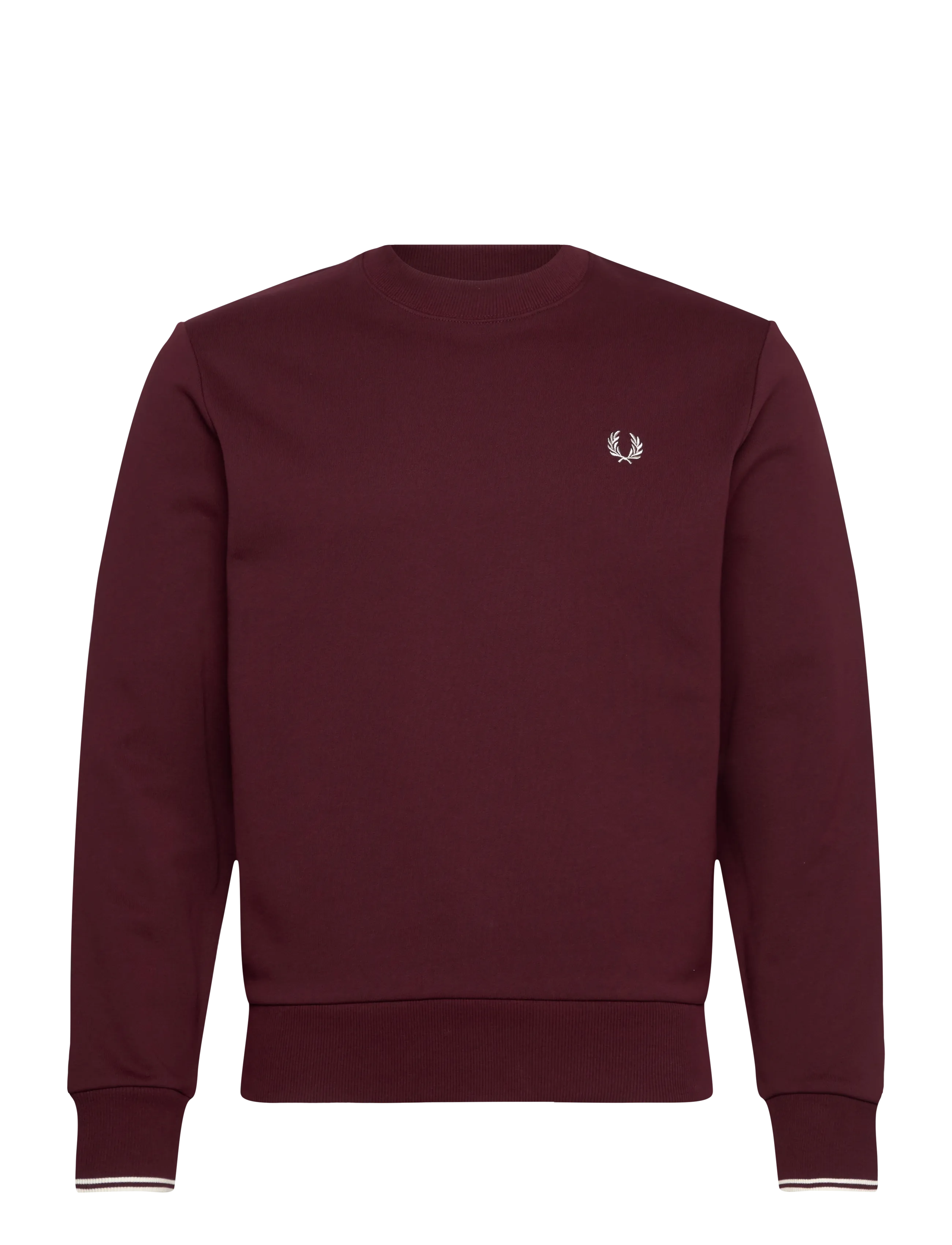 CREW NECK SWEATSHIRT - OXBLOOD/ECRU