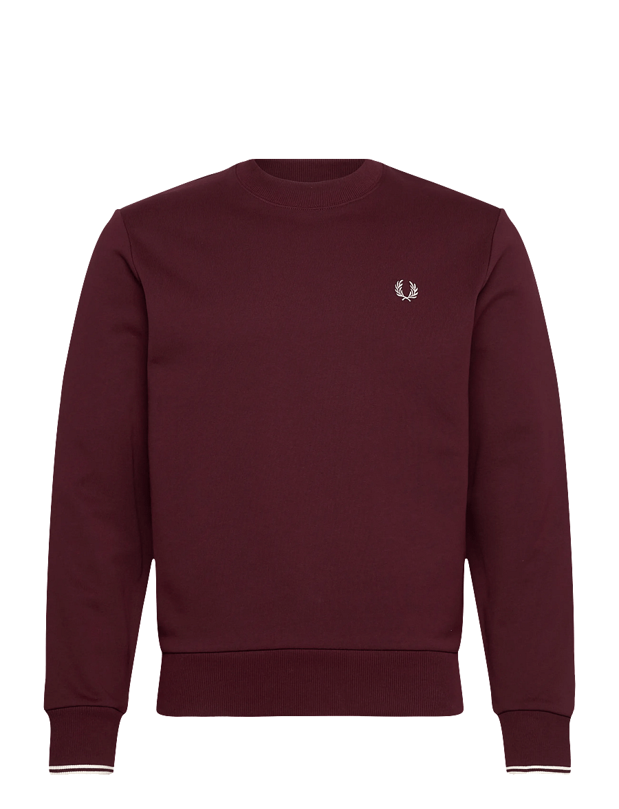 Fred Perry - CREW NECK SWEATSHIRT - shop by occasion - oxblood/ecru - 1