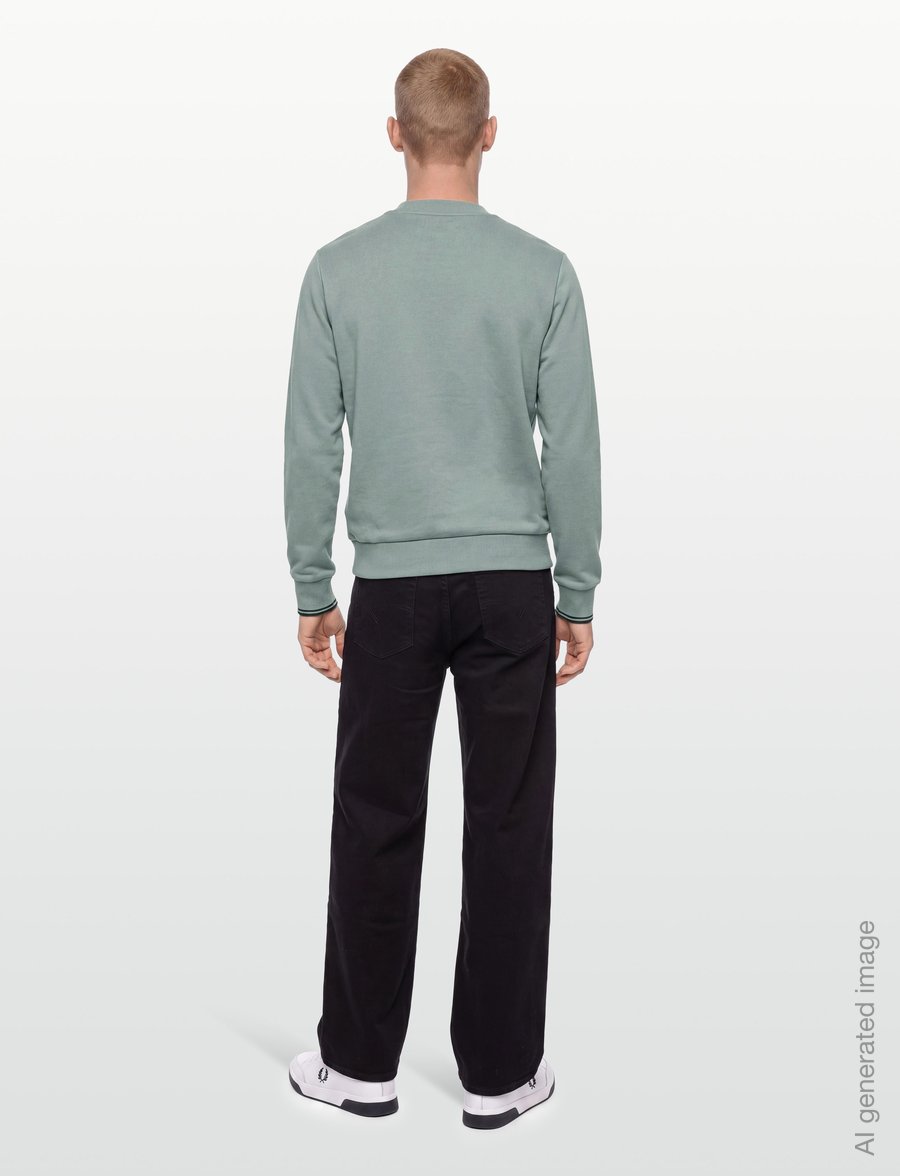 Fred Perry - CREW NECK SWEATSHIRT - sweatshirts - slvrbl/dkaf/dkaf - 4