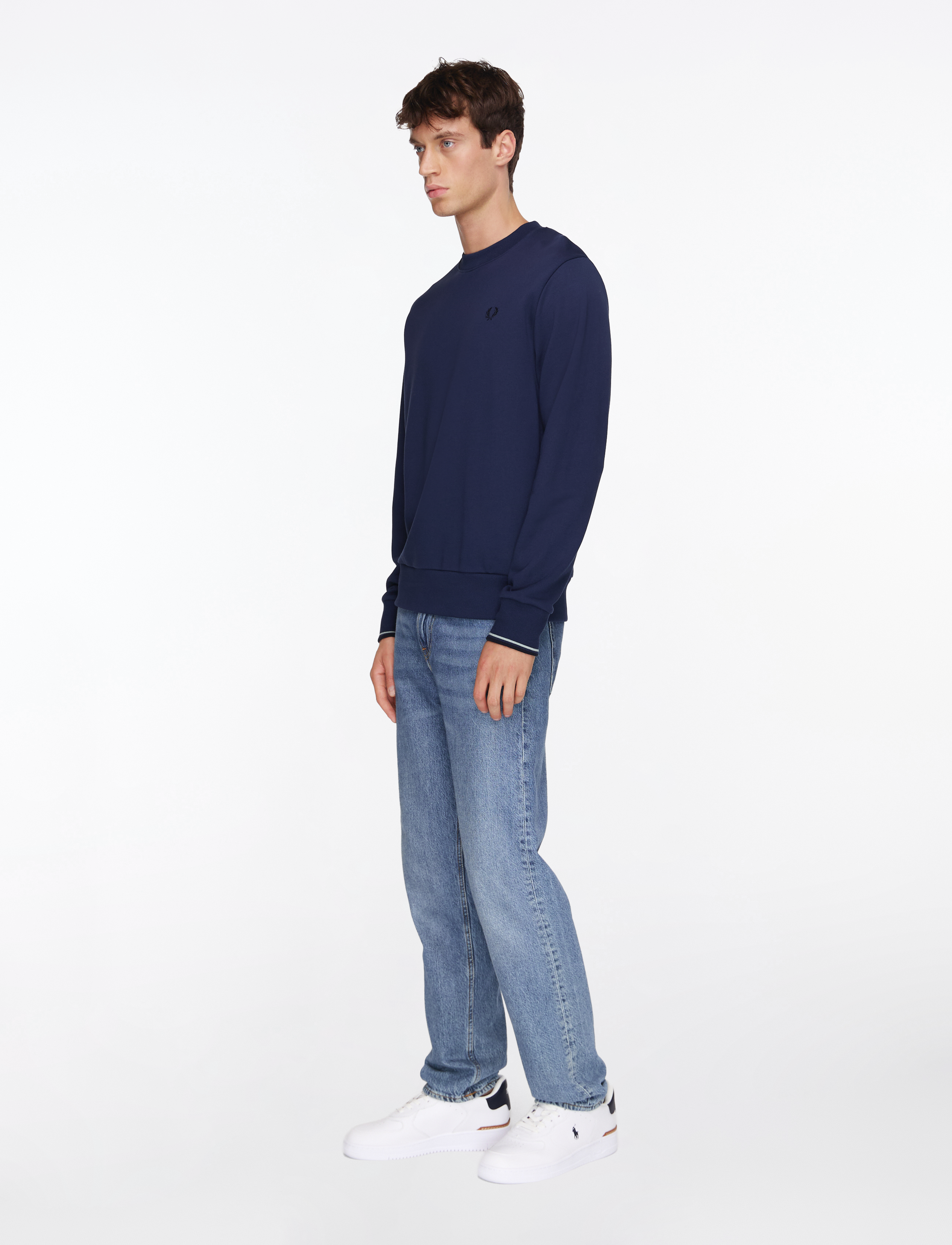Fred Perry - CREW NECK SWEATSHIRT - vacation essentials - tennis blue - 3