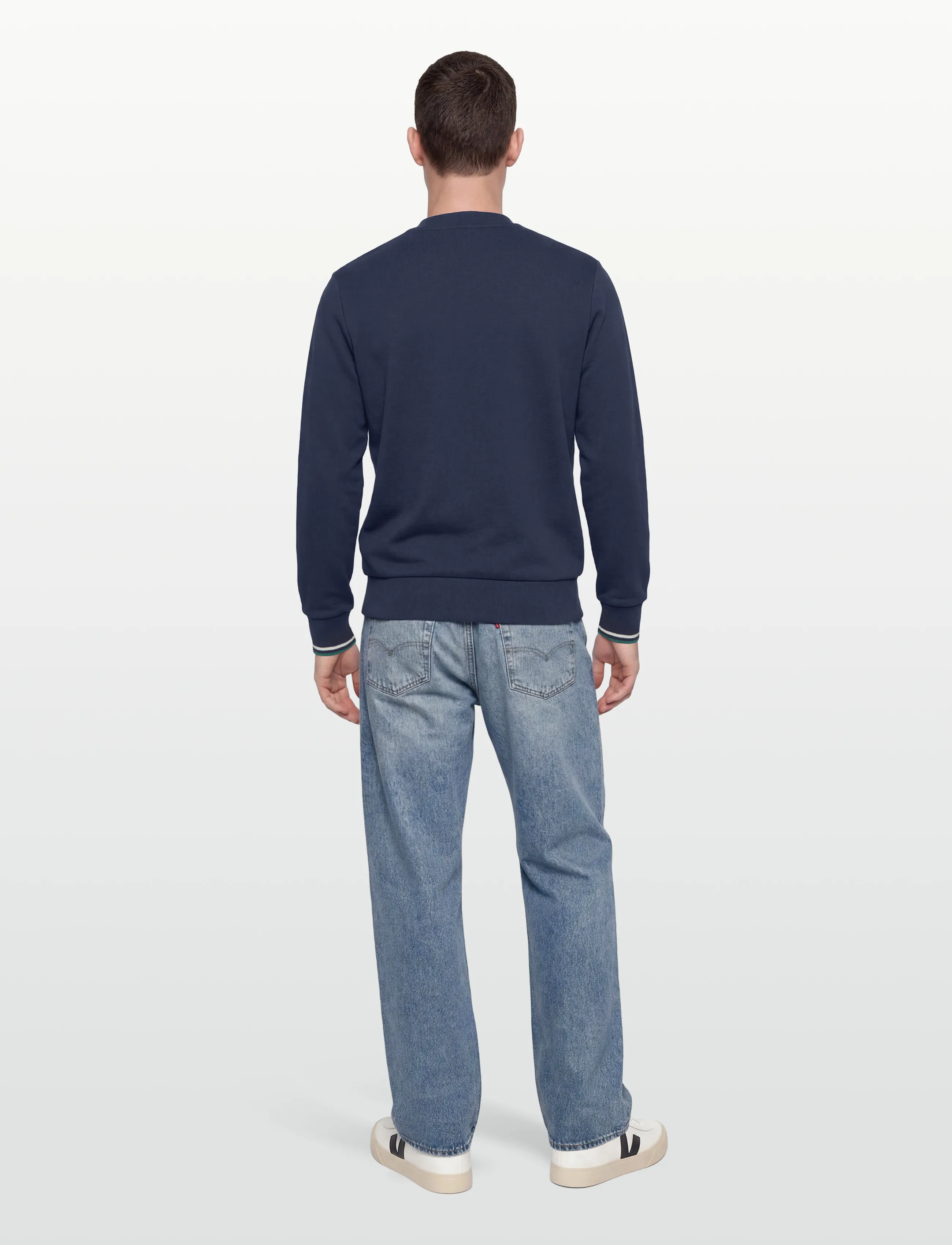 Fred Perry - CREW NECK SWEATSHIRT - sweatshirts - tnsbl/snwht/dpmt - 4
