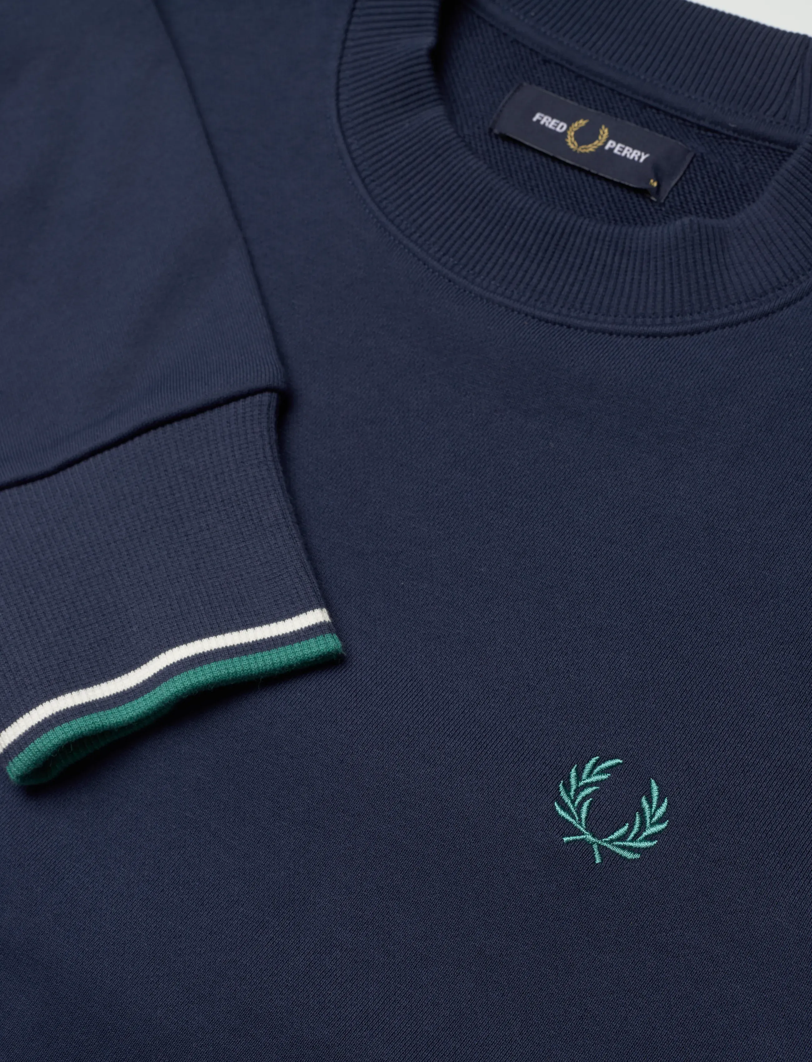 Fred Perry - CREW NECK SWEATSHIRT - sweatshirts - tnsbl/snwht/dpmt - 5