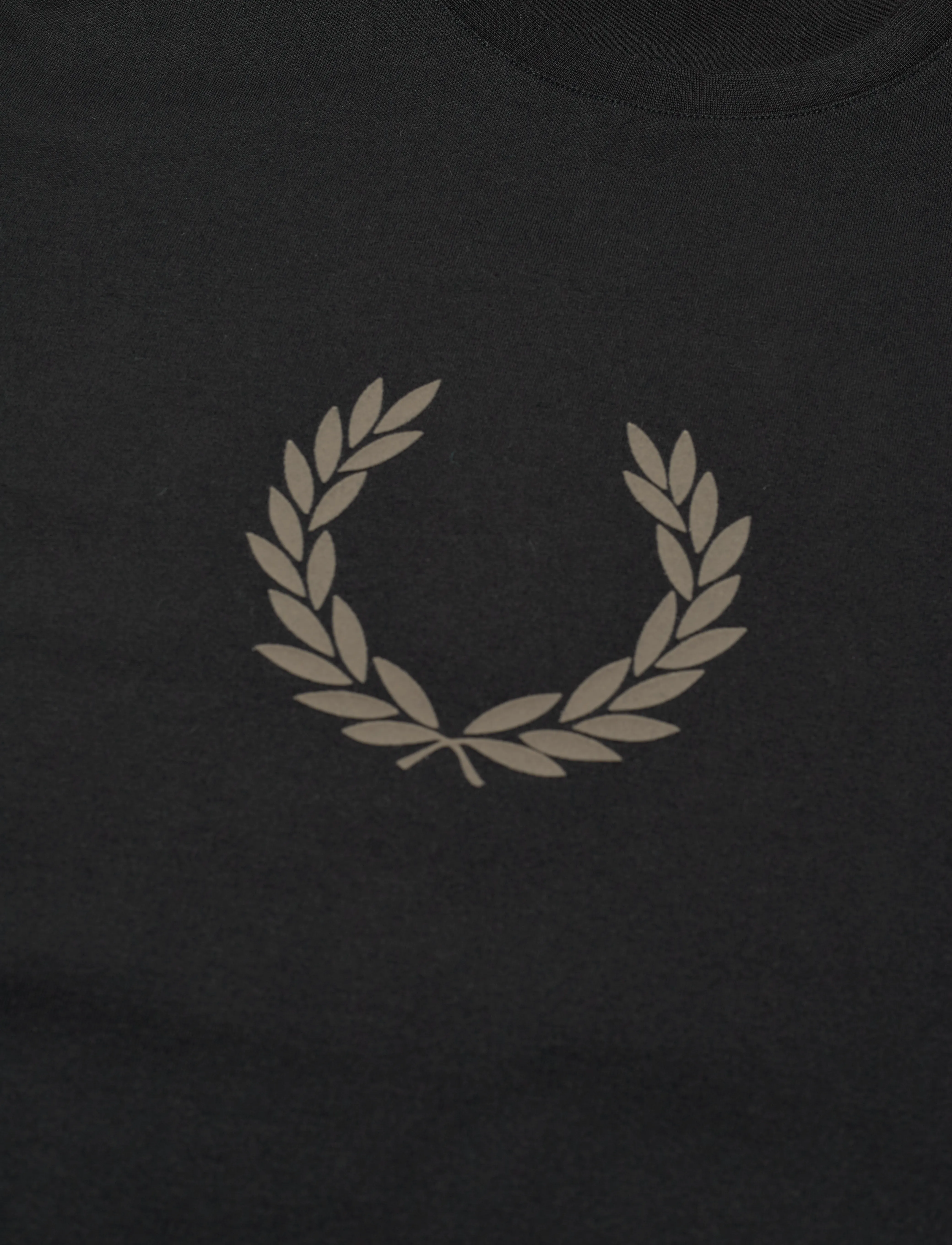 Fred Perry - FLOCKED LAUREL WREATH GRA TEE - black/warm grey - 2