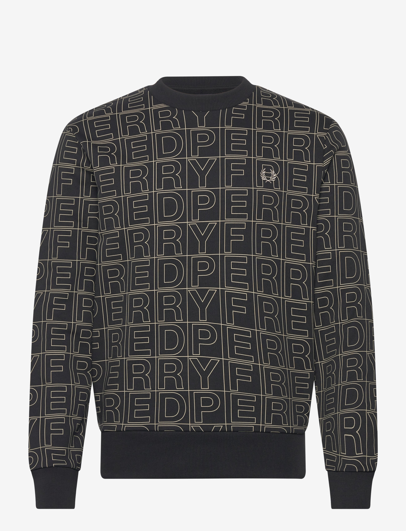 Fred Perry - SPELLOUT GRAPHIC SWEATSH - black - 0