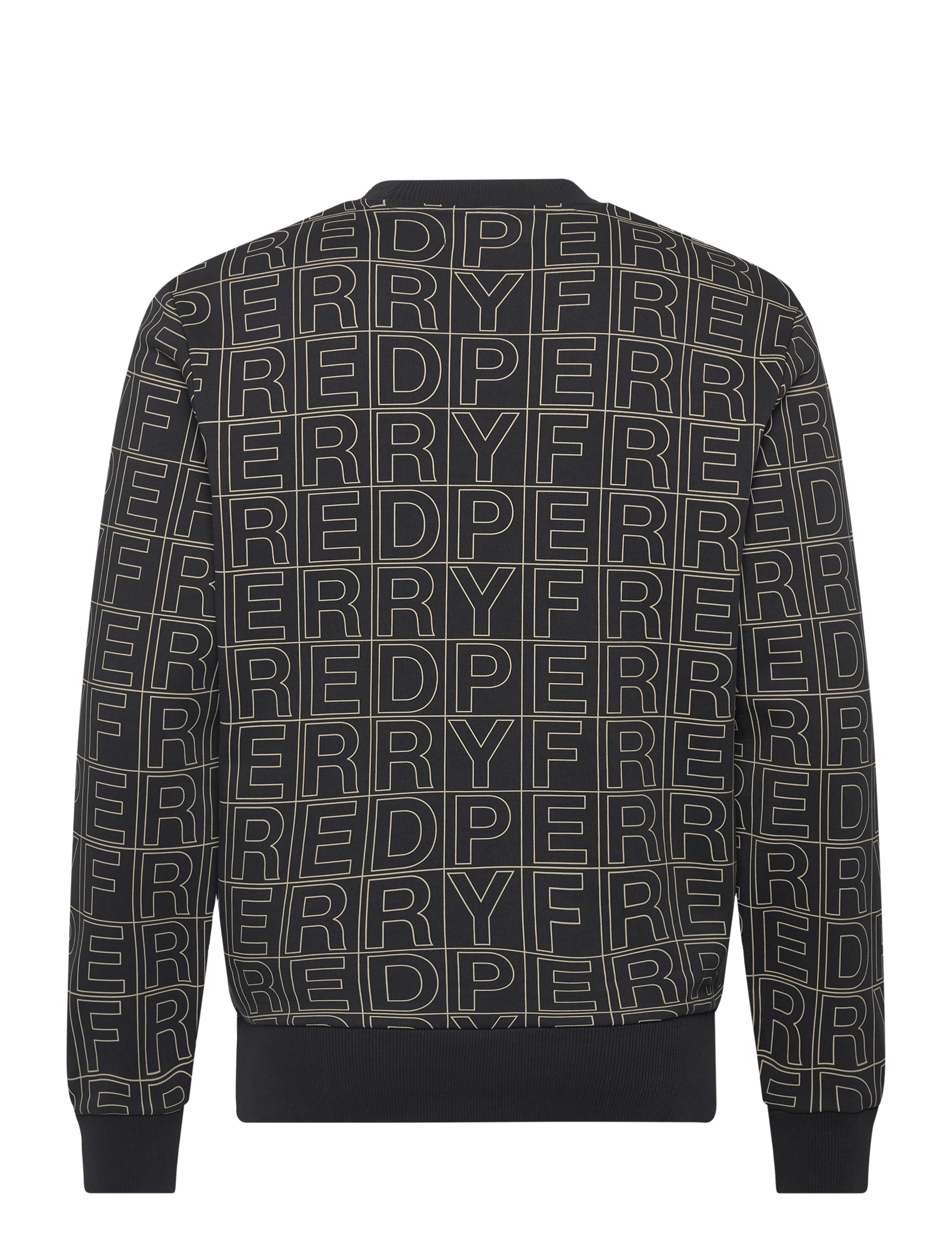 Fred Perry - SPELLOUT GRAPHIC SWEATSH - black - 1
