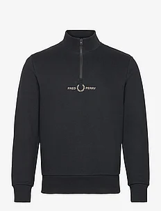 RAISED GRAPHIC HALF ZIP SWEATS, Fred Perry