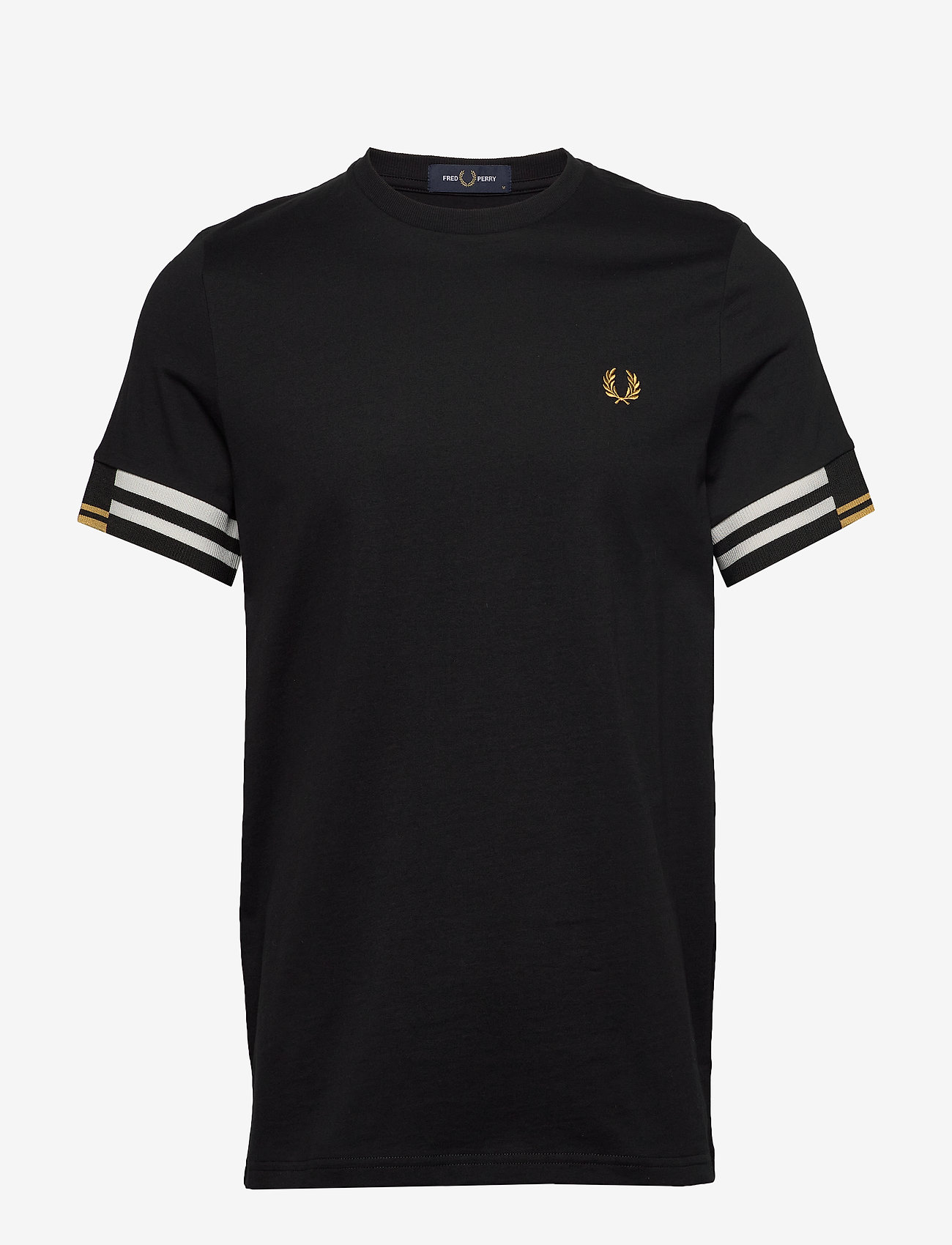 Fred Perry - ABSTRACT CUFF T-SHIRT - black - 0