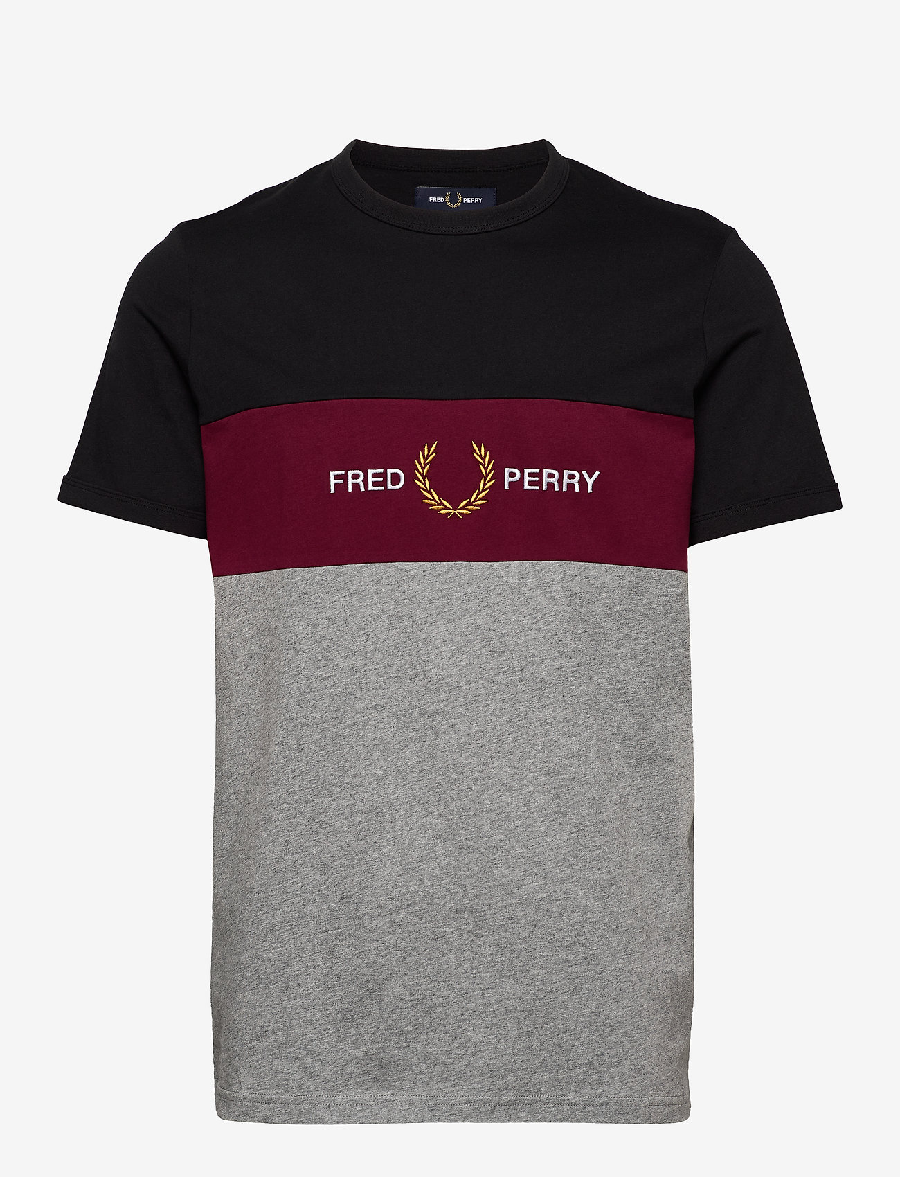 EMB PANEL T-SHIRT - STEEL MARL