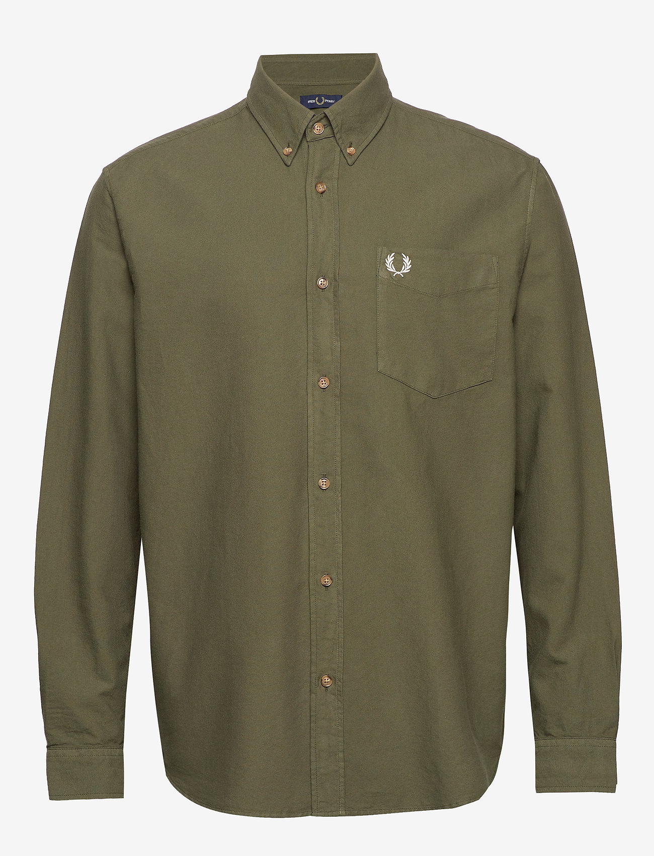 Fred Perry - OVERDYED SHIRT - military green - 0
