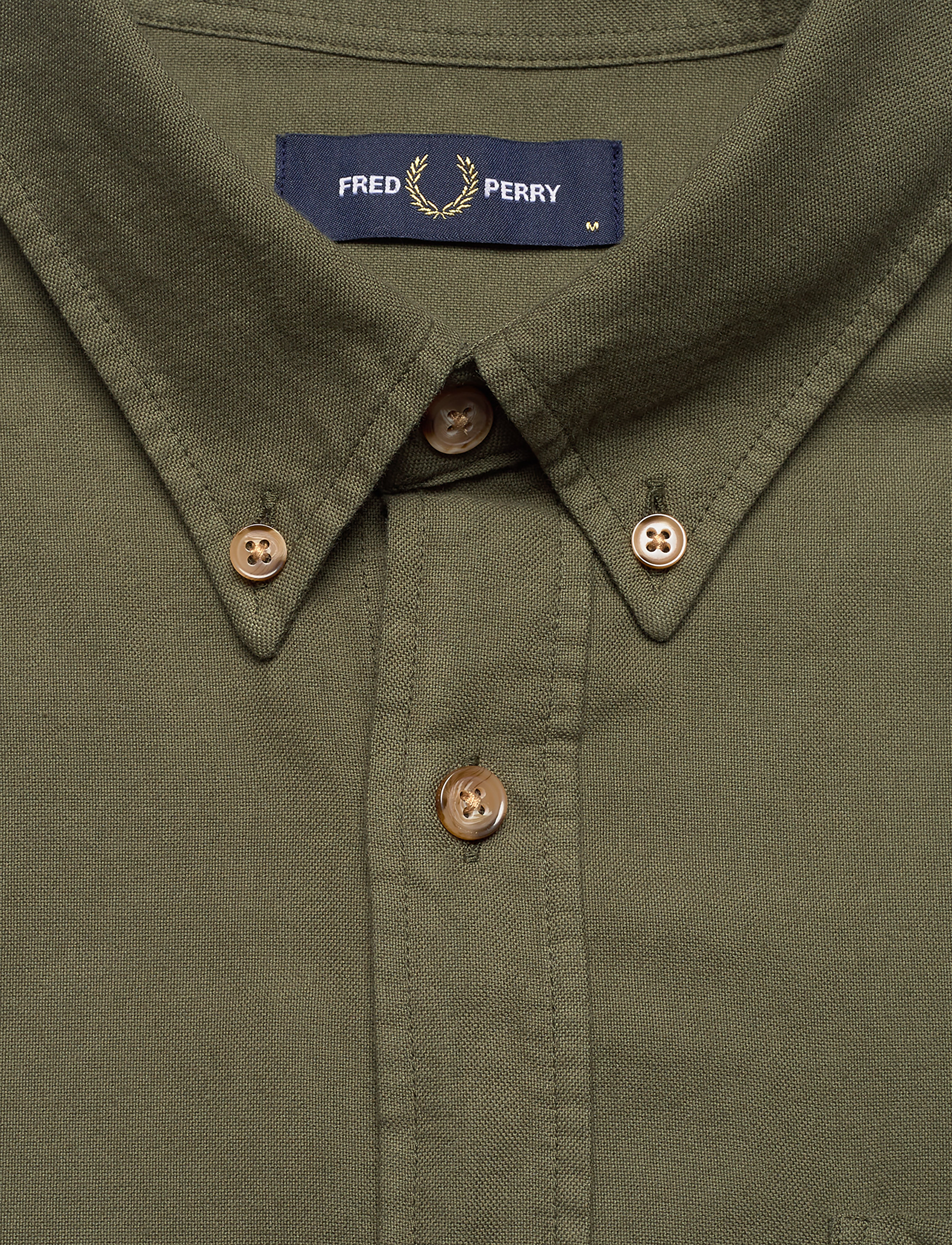 Fred Perry - OVERDYED SHIRT - military green - 2