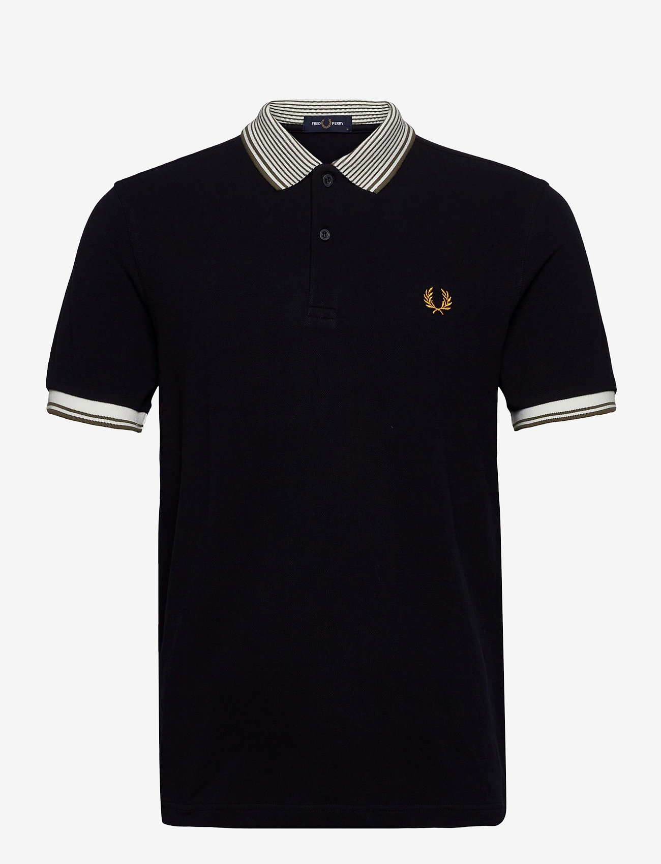 STRIPE COLLAR POLO - NAVY