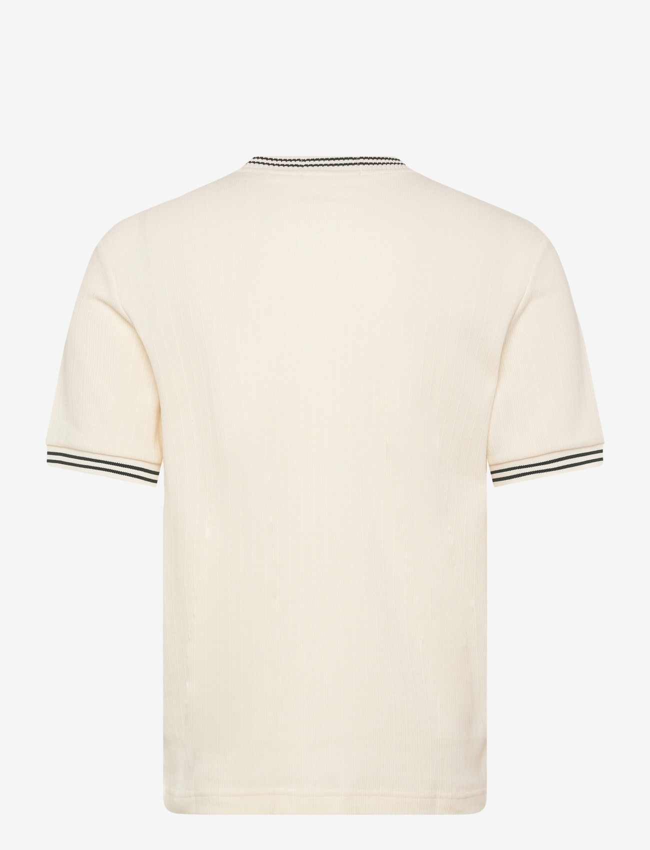Fred Perry - RIBBED JERSEY T-SHIRT - kortærmede t-shirts - ecru - 2