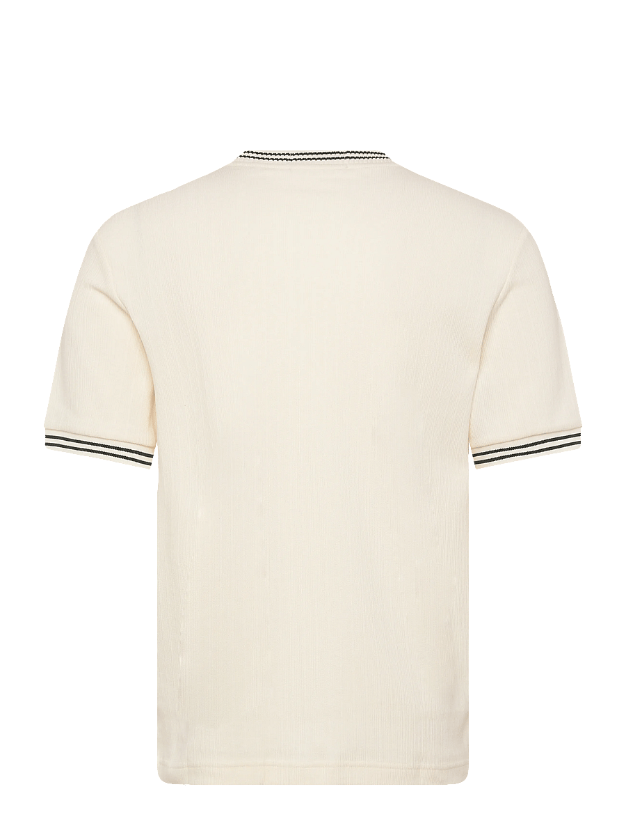 Fred Perry - RIBBED JERSEY T-SHIRT - lühikeste varrukatega t-särgid - ecru - 2