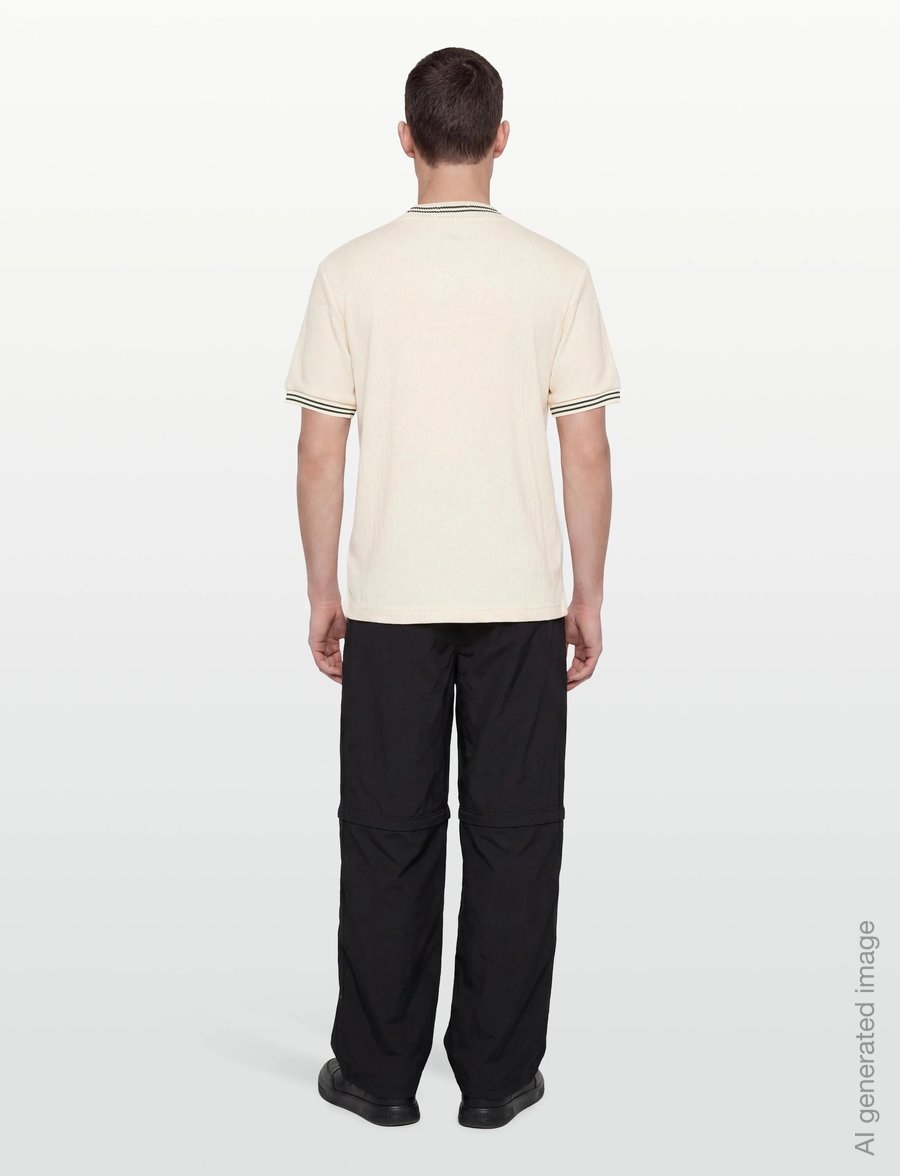 Fred Perry - RIBBED JERSEY T-SHIRT - lühikeste varrukatega t-särgid - ecru - 4