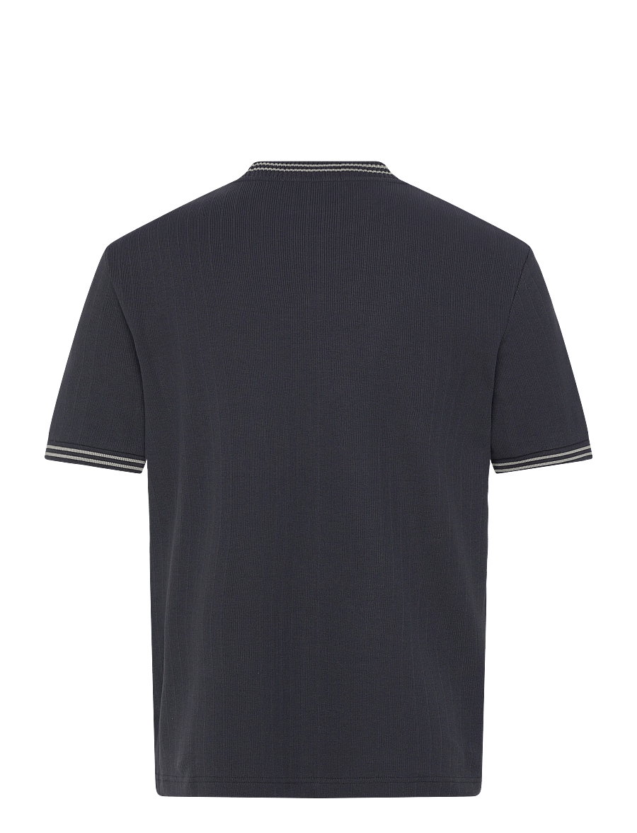 Fred Perry - RIBBED JERSEY T-SHIRT - short-sleeved t-shirts - navy - 2