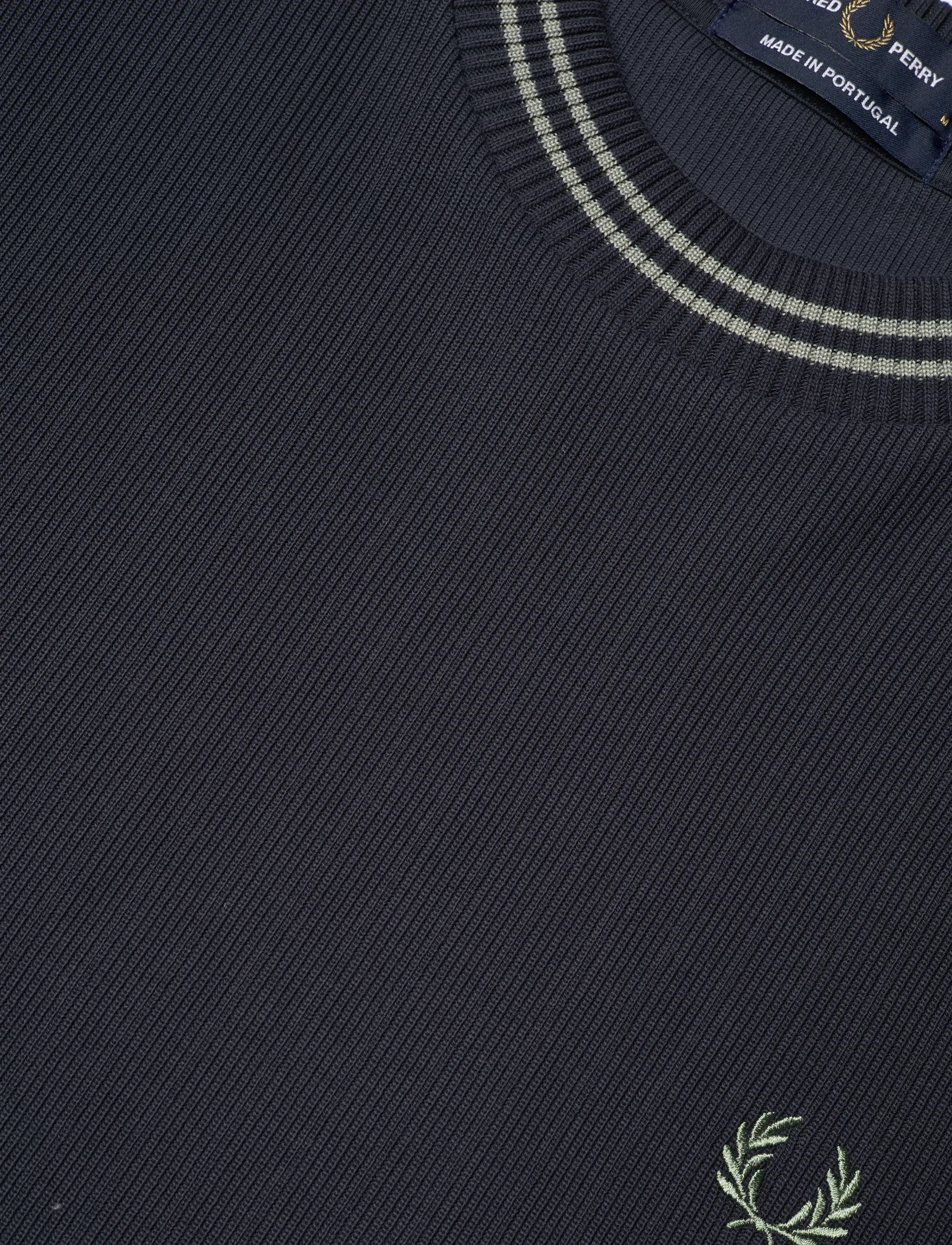 Fred Perry - RIBBED JERSEY T-SHIRT - t-krekli ar īsām piedurknēm - navy - 5