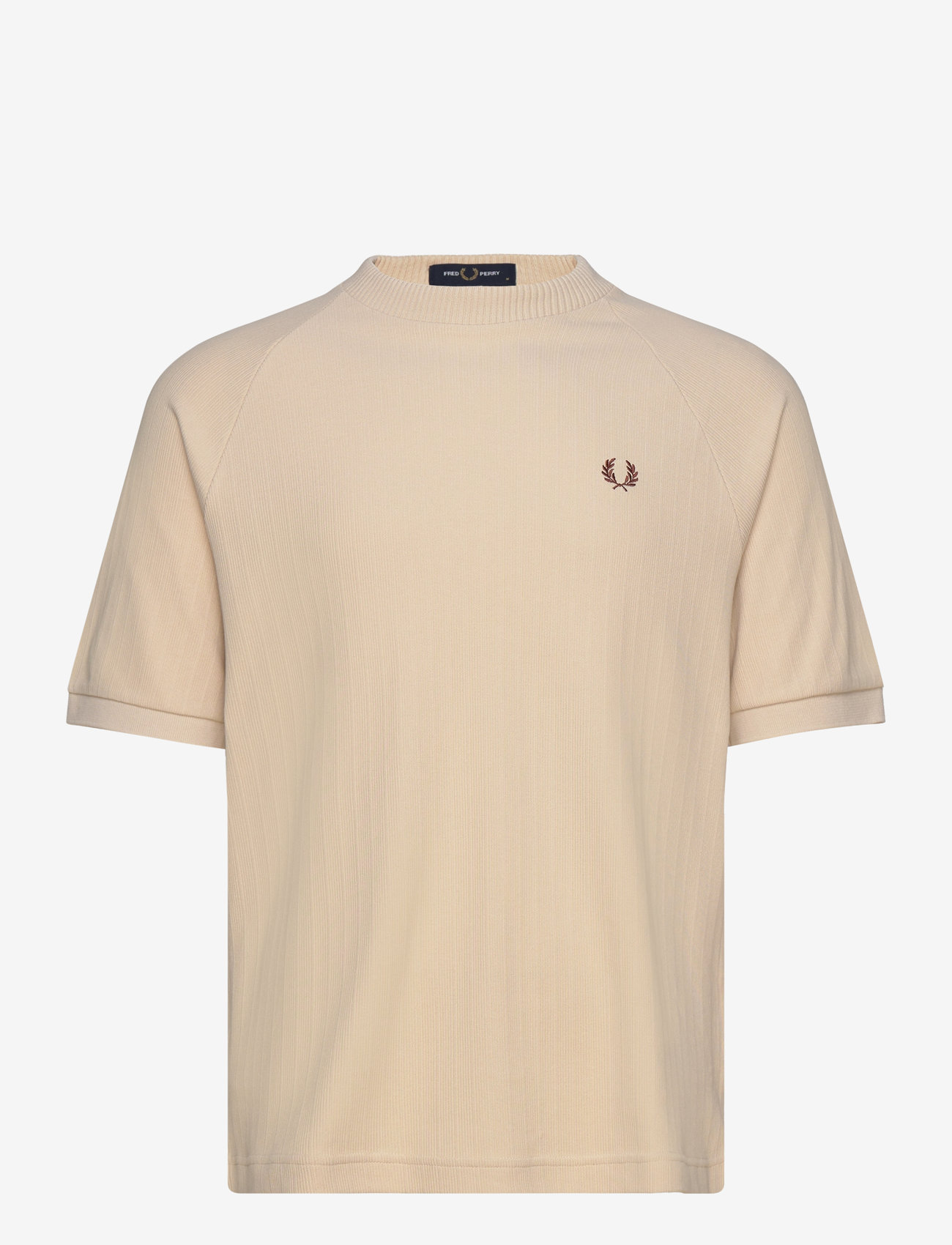 Fred Perry - RIBBED RAGLAN S T-SHIRT - oatmeal - 1