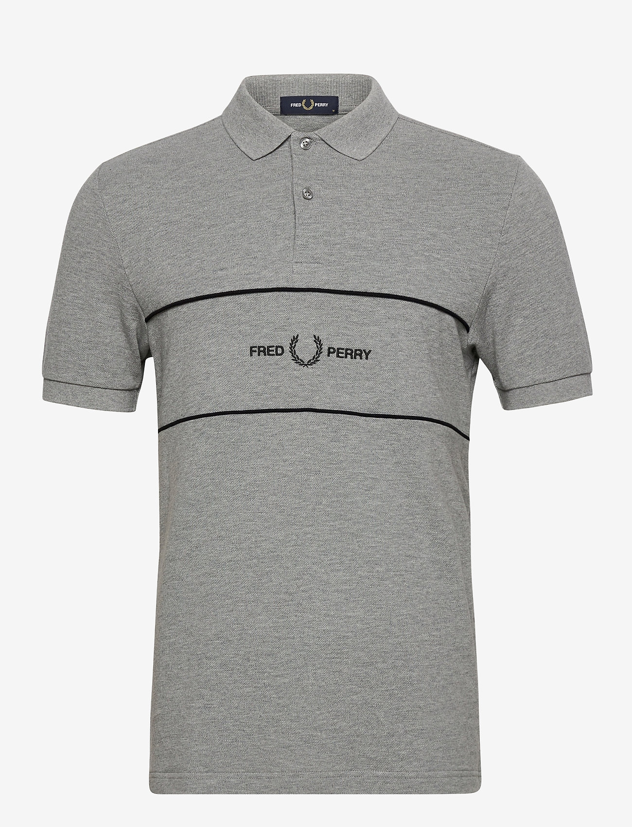 EMBROID. PANEL POLO - MARL GREY