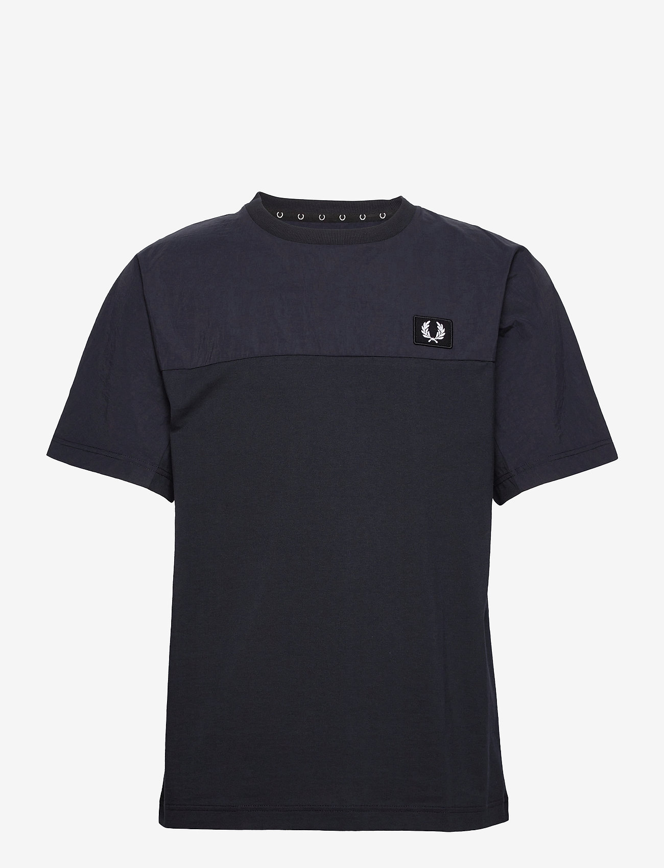 Fred Perry - WOVEN PANEL T-SHIRT - navy - 0