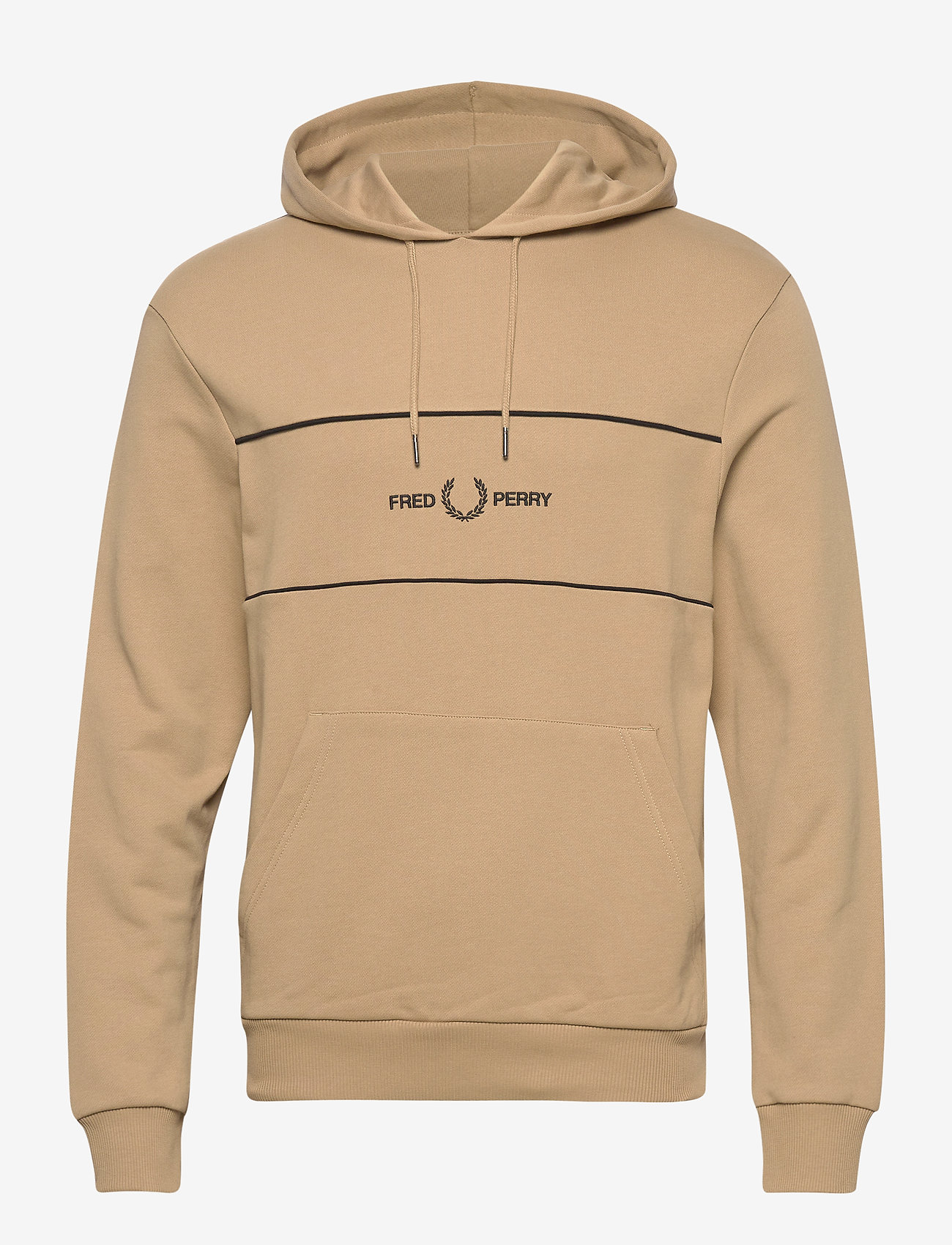 Fred Perry - EMB PANEL HOODED SWEAT. - warm stone - 0