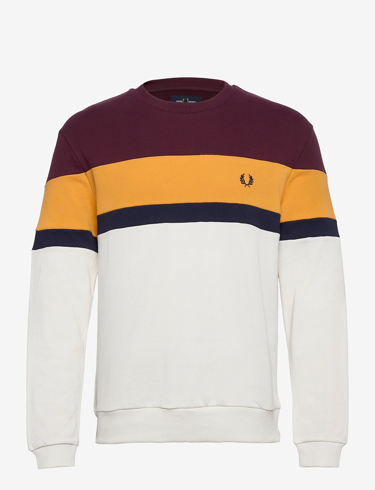Fred Perry - COL.BLOCK SWEATSHIRT - mahogany - 0