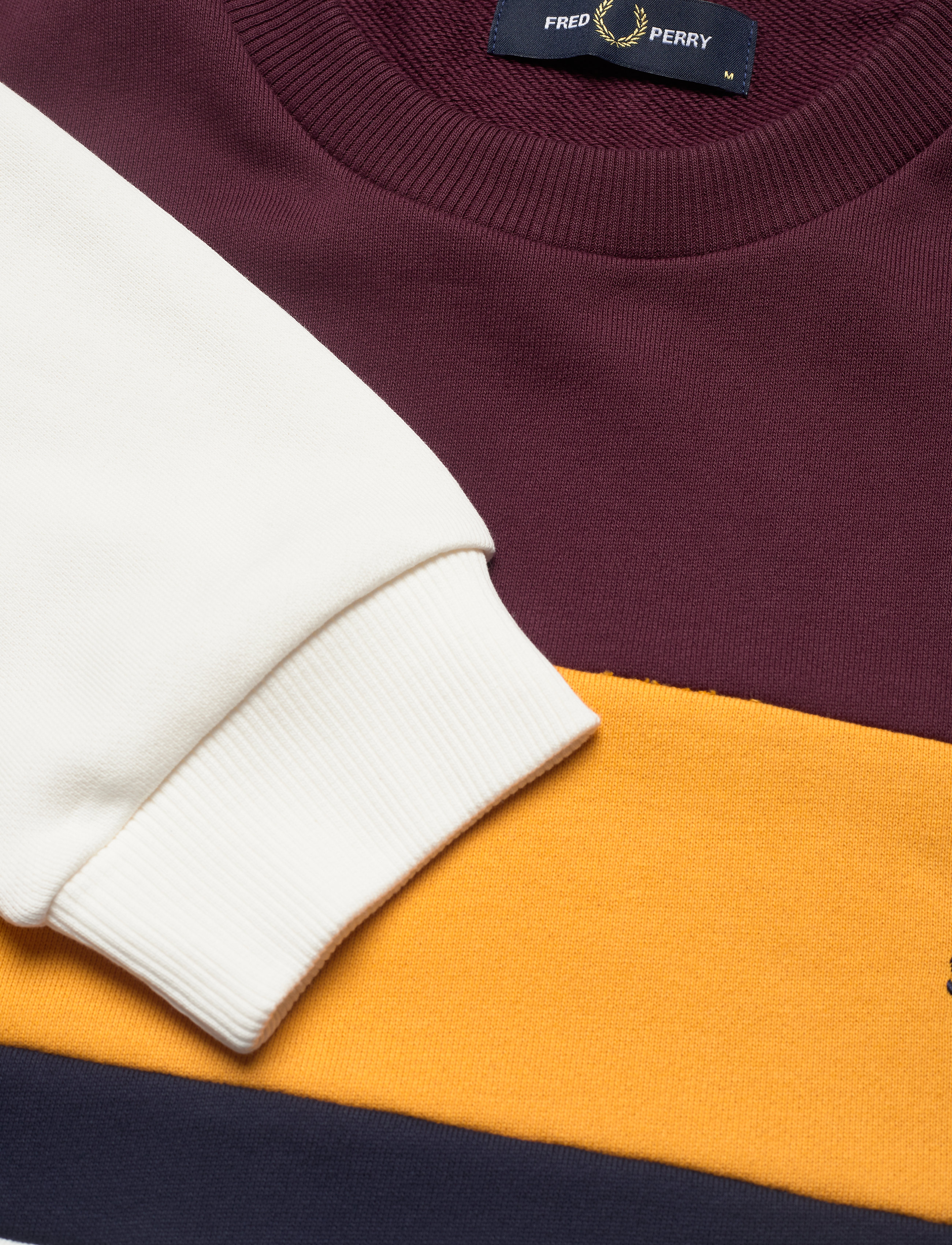 Fred Perry - COL.BLOCK SWEATSHIRT - mahogany - 2