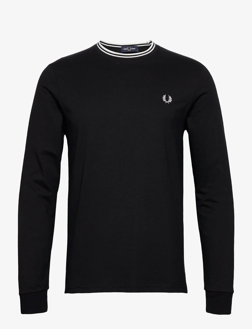 Fred Perry - TWIN TIPPED T-SHIRT - långärmade t-shirts - black - 1