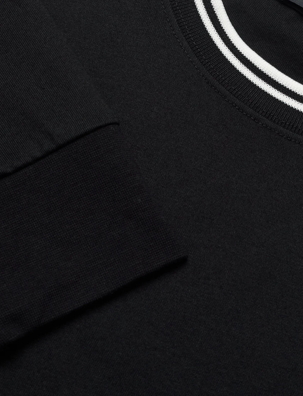 Fred Perry - TWIN TIPPED T-SHIRT - långärmade t-shirts - black - 5