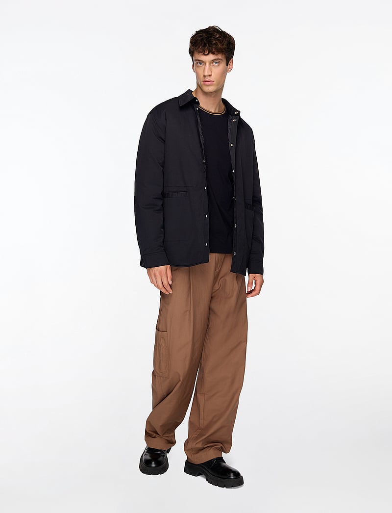 Fred Perry - LS TWIN TIPPED T-SHIRT - långärmade t-shirts - black - 2